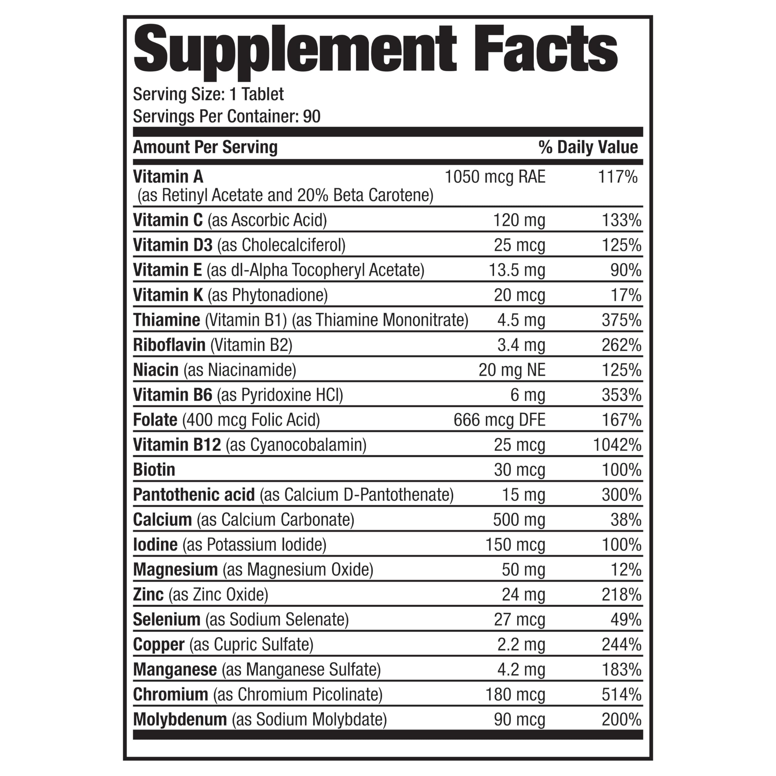 Bronson ONE Daily Women’s 50+ Complete Multivitamin Multimineral, 90 Tablets Bronson uk supplements
