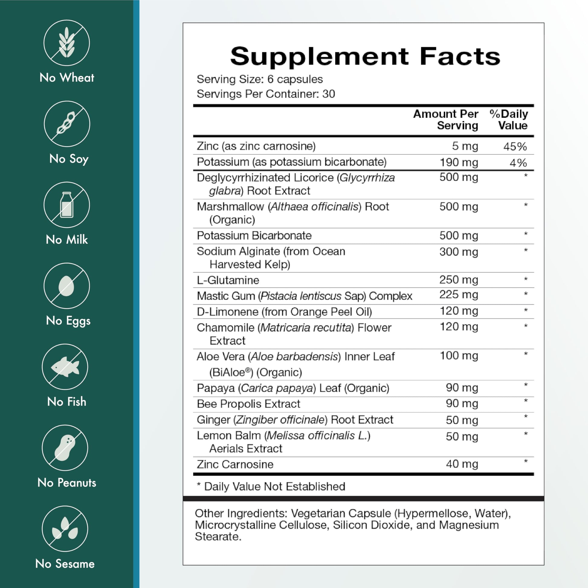 Natura Health Products Digest Mend Supplement - Encourages Healthy gastric microboime* - Featuring Deglycyrrhizinated Licorice (DGL), Aloe Vera, Marshmallow, Mastic Gum, & Chamomile (180 Capsules) Natura Health Products uk supplements
