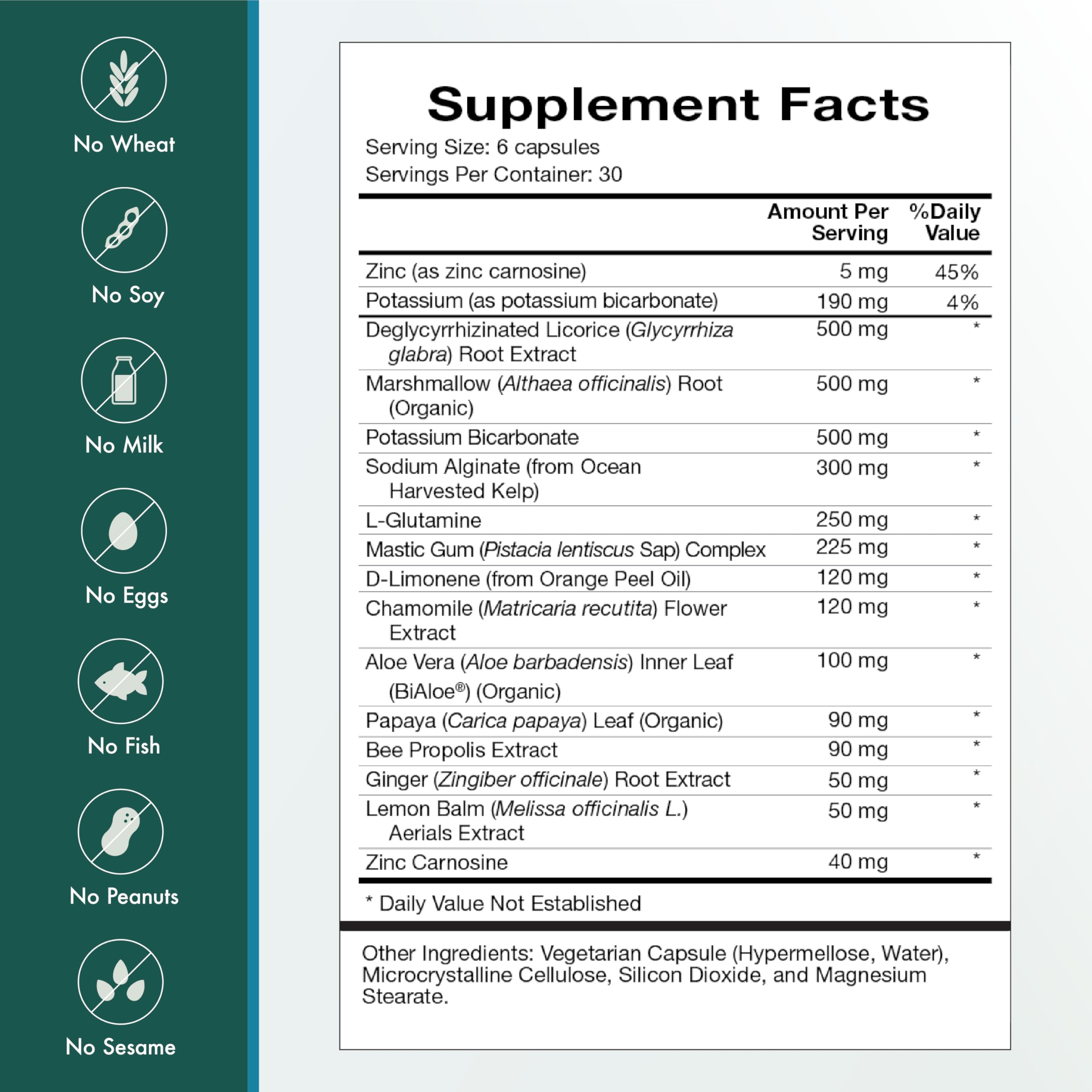 Natura Health Products Digest Mend Supplement - Encourages Healthy gastric microboime* - Featuring Deglycyrrhizinated Licorice (DGL), Aloe Vera, Marshmallow, Mastic Gum, & Chamomile (180 Capsules) Natura Health Products uk supplements