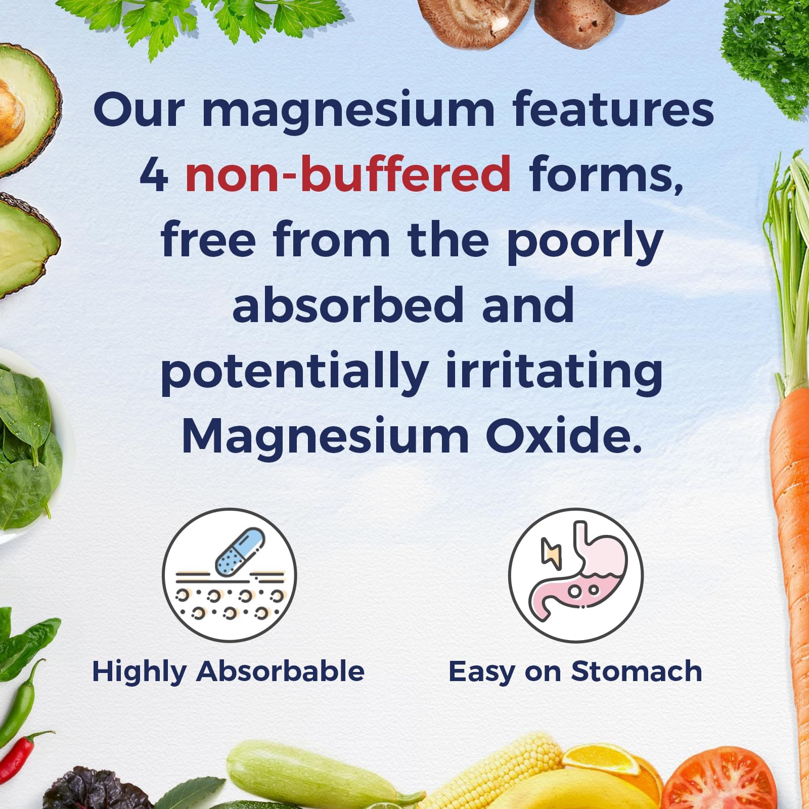 Vitalitown Magnesium Complex Supplement 500mg - NSF Certified Magnesium Glycinate, Malate, Taurate & Citrate - Chelated High Absorption & Gentle on Stomach - Vegan Non-GMO 120 Capsules VITALITOWN uk supplements