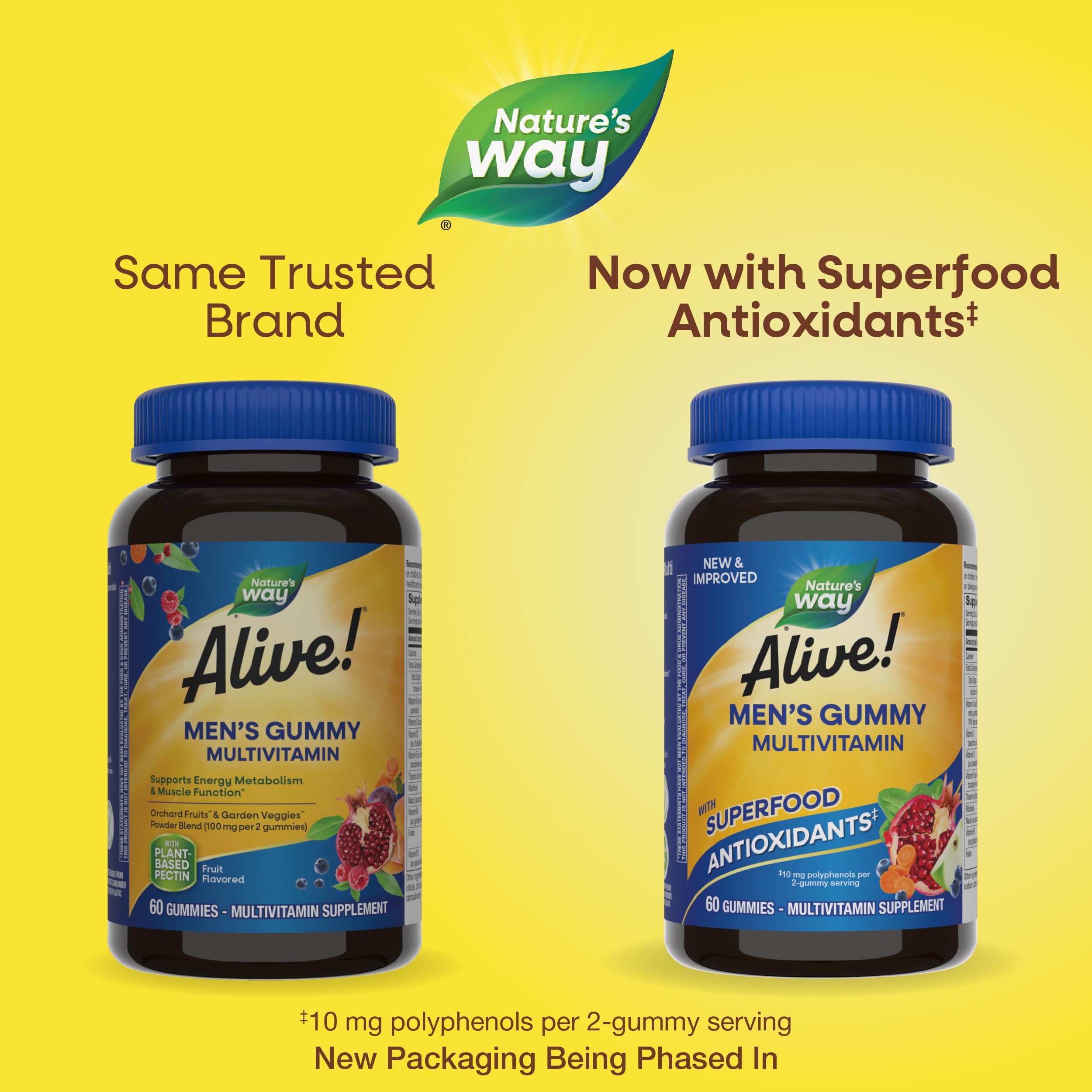 Nature's Way Alive! Men's Multivitamin Gummies, Supports Energy Metabolism*, Muscle Function*, Superfood Antioxidants(1) Nature's Way uk supplements