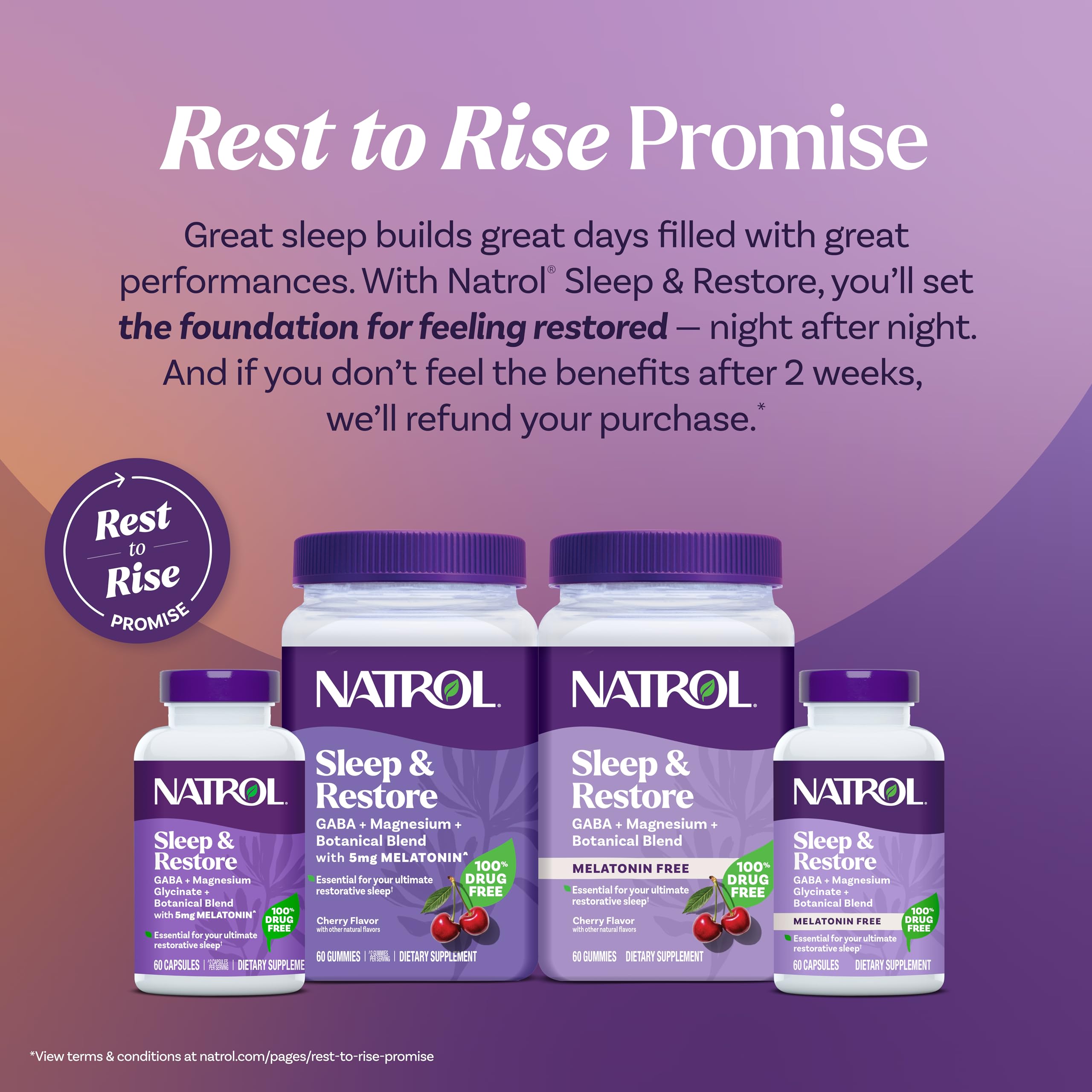 Natrol Sleep & Restore Magnesium Glycinate Blend Gummies, Magnesium for Sleep Aids for Adults, Melatonin-Free, Cherry Flavored, 30 Day Supply Natrol uk supplements