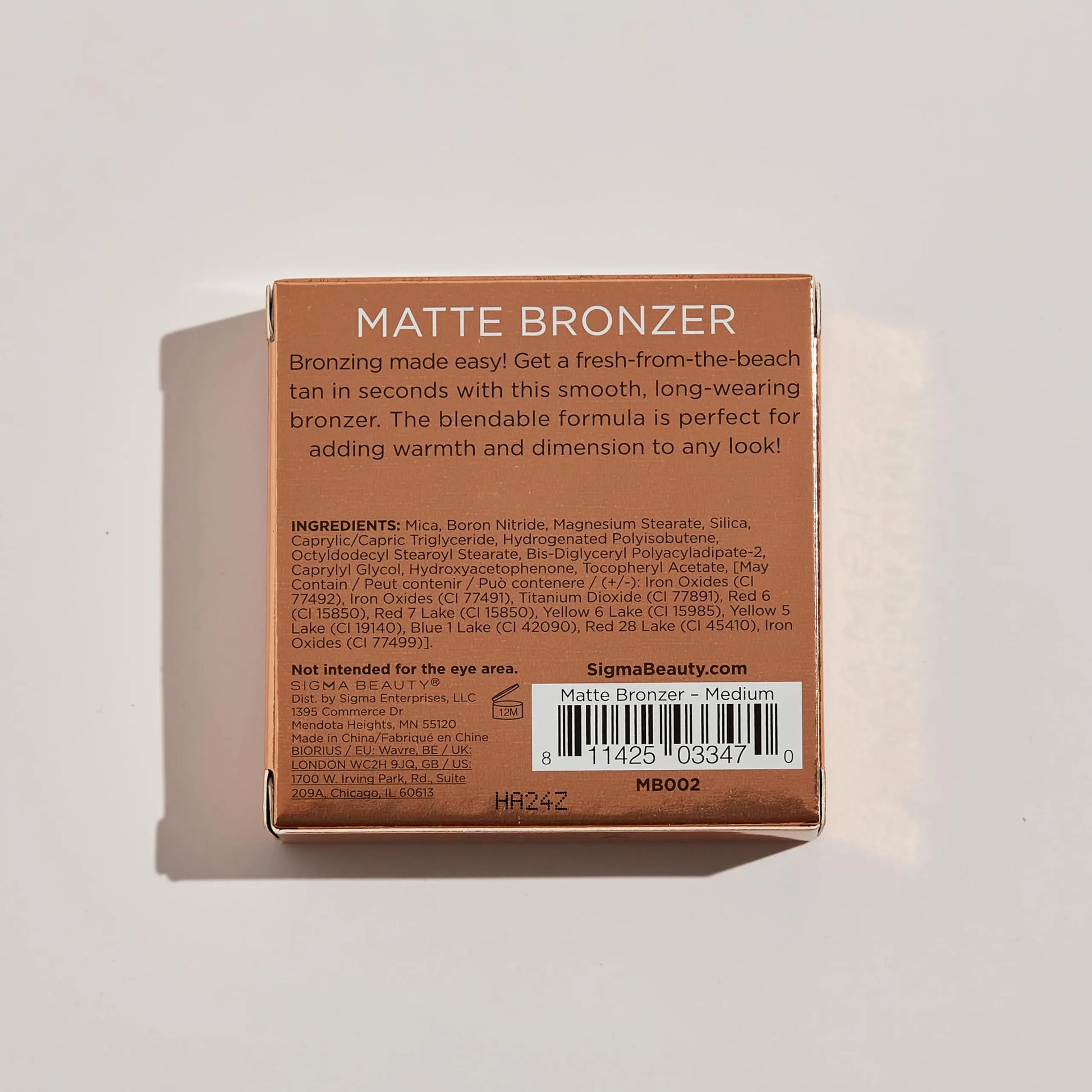 Sigma Beauty Matte Bronzer - Longwear Light Bronzer Powder with Matte Finish for Face - Achieving a Natural, Sun Kissed Glow (Dark) Sigma Beauty uk supplements