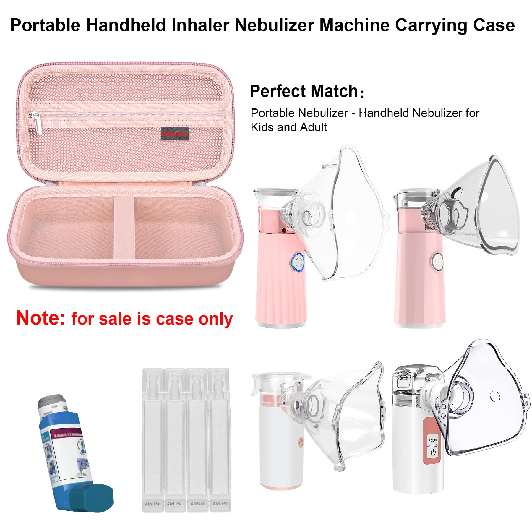 Elonbo Carrying Case Compatible with Portable Handheld Inhaler Nebulizer Machine Elonbo uk supplements