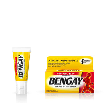 Vanishing Scent Bengay Relief Gel, Non-Greasy Topical Reliever with Cooling Menthol, 2 oz Bengay uk supplements