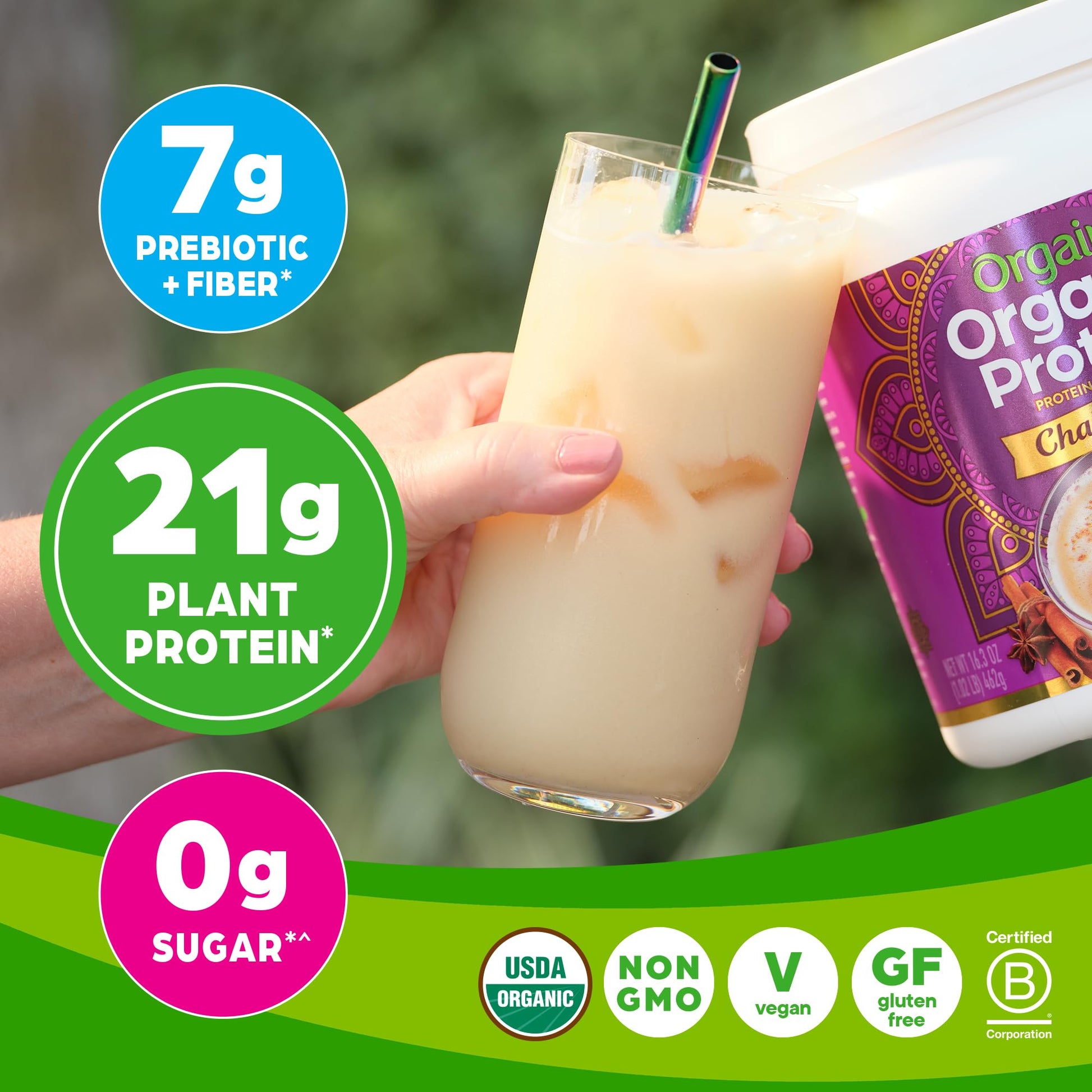 Orgain Organic Vegan Protein Powder, Chai Latte - 21g Plant Based Protein, Gluten Free Orgain uk supplements