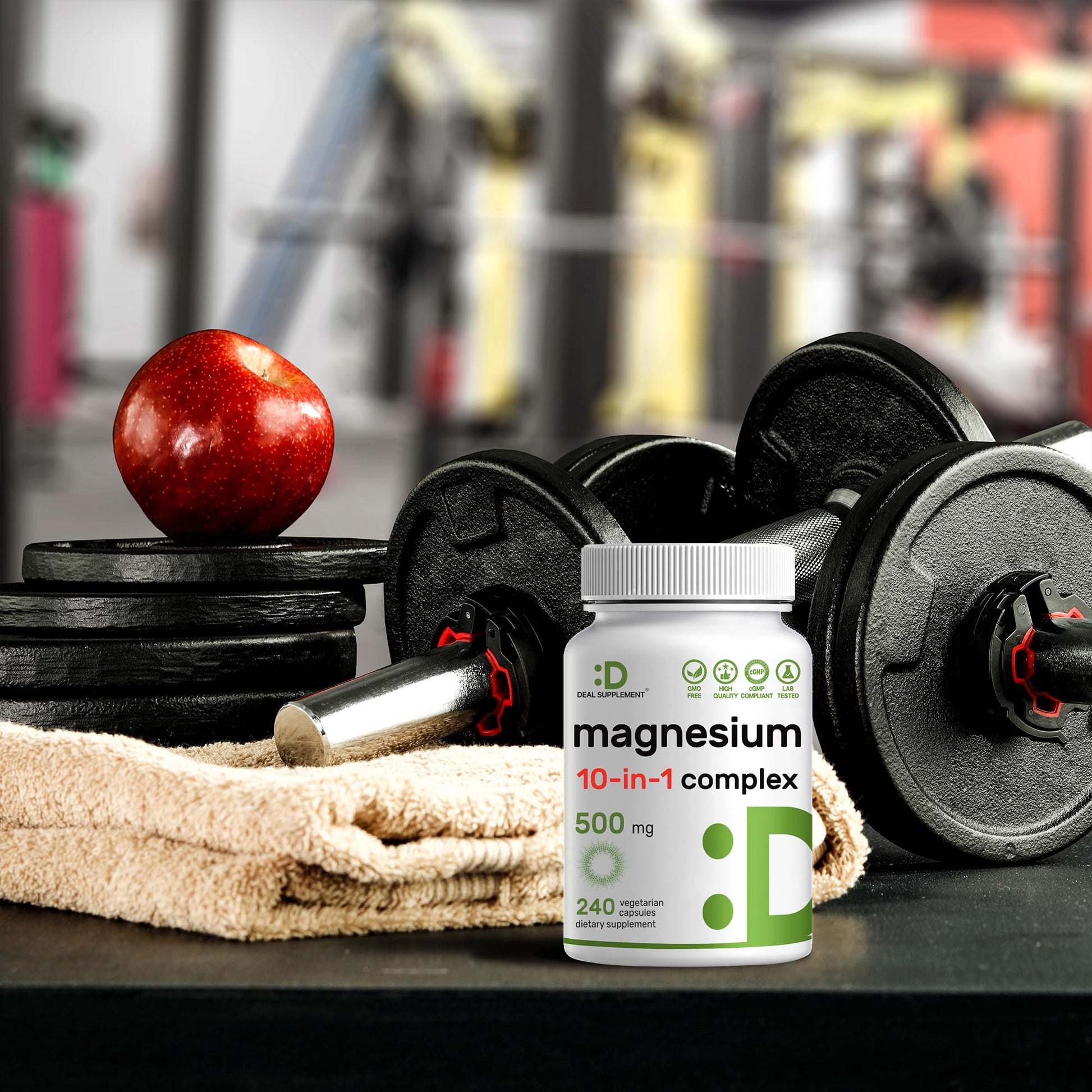 Magnesium Complex 500mg, 240 Veggie Capsules – 10-in-1 Glycinate, Citrate, Malate, Oxide, & More – 100% Chelated for Easy Absorption – Essential Mineral Supplement – Non-GMO DEAL SUPPLEMENT uk supplements