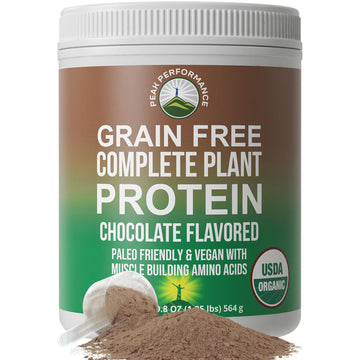 Peak Performance Organic Paleo Grain Free Plant Based Raw Vegan Protein Powder. Amazing Amino Acid Profile and Less Than 1g of Sugar. with Hemp and Pea Protein Chocolate Flavored Peak Performance uk supplements
