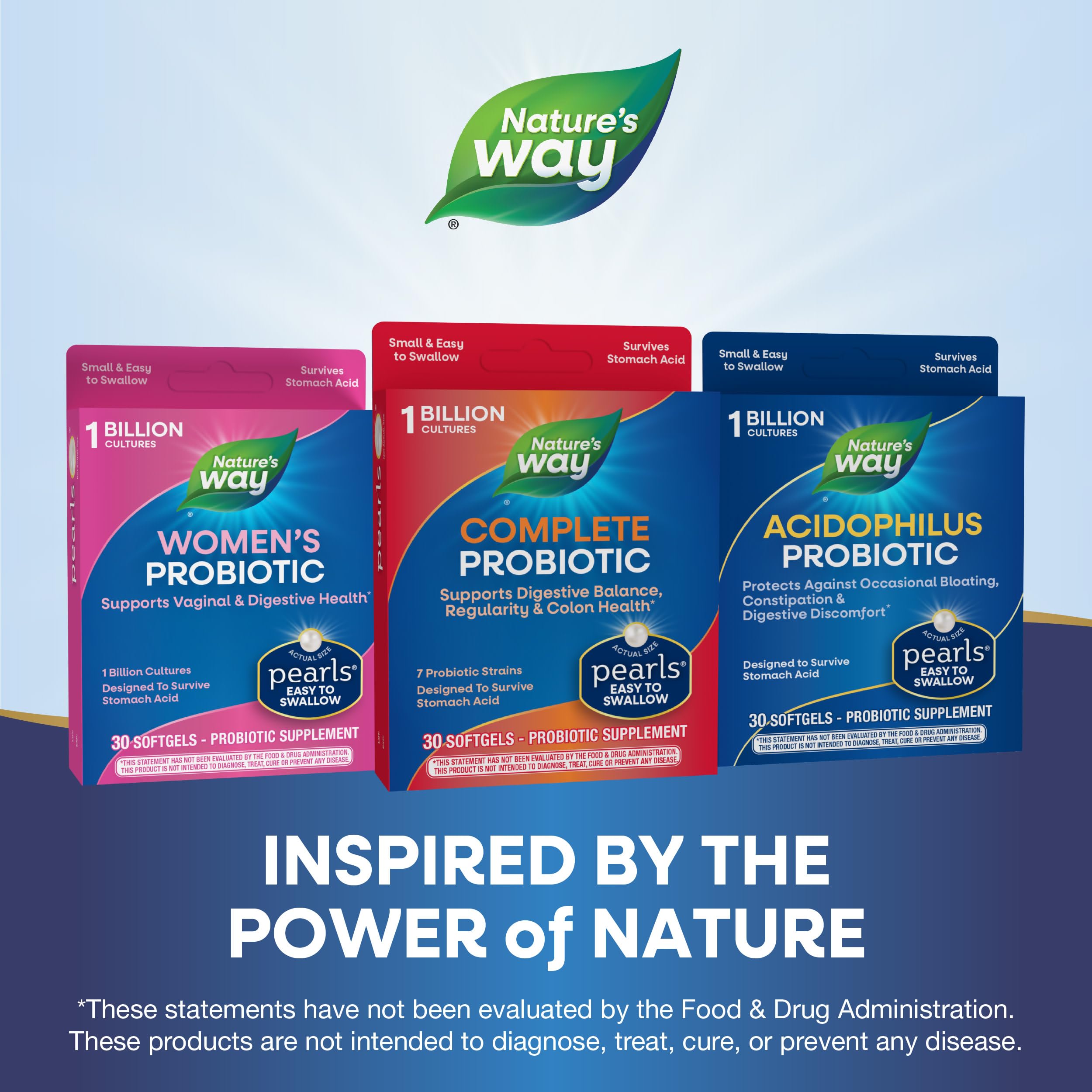 Nature's Way Complete Probiotic Pearls, Supports Digestive Balance*, 1 Billion Live Cultures, Supplement for Men and Women, No Refrigeration Required, 30 softgels Nature's Way uk supplements