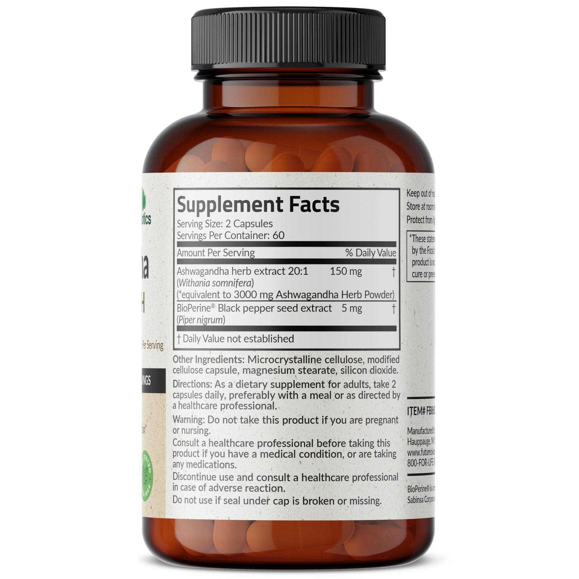 Futurebiotics Ashwagandha Extra Strength Stress & Mood Support with BioPerine Futurebiotics uk supplements