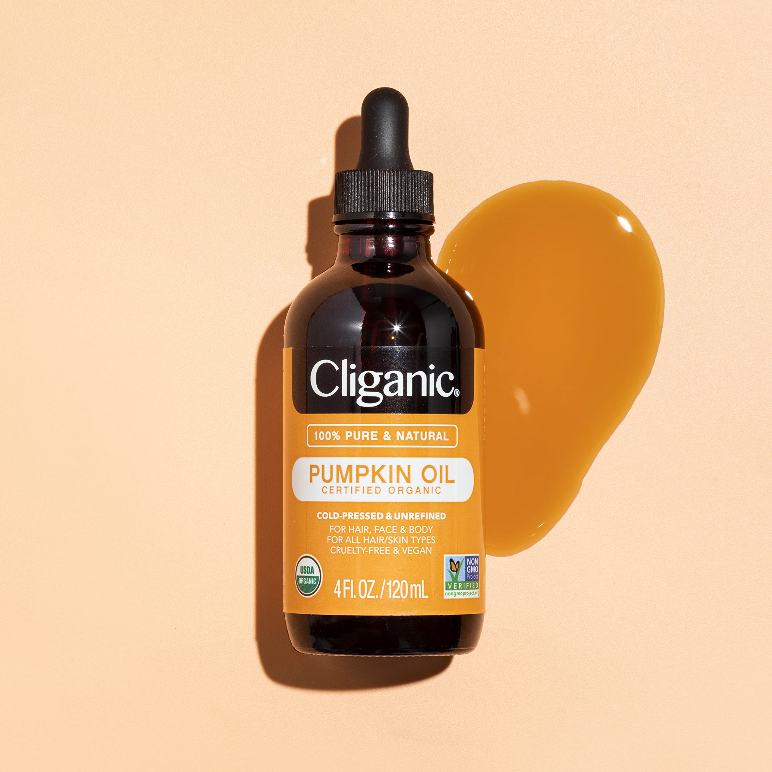 Cliganic Organic Pumpkin Seed Oil, 100% Pure - For Face & Hair | Natural Cold Pressed Unrefined Cliganic uk supplements