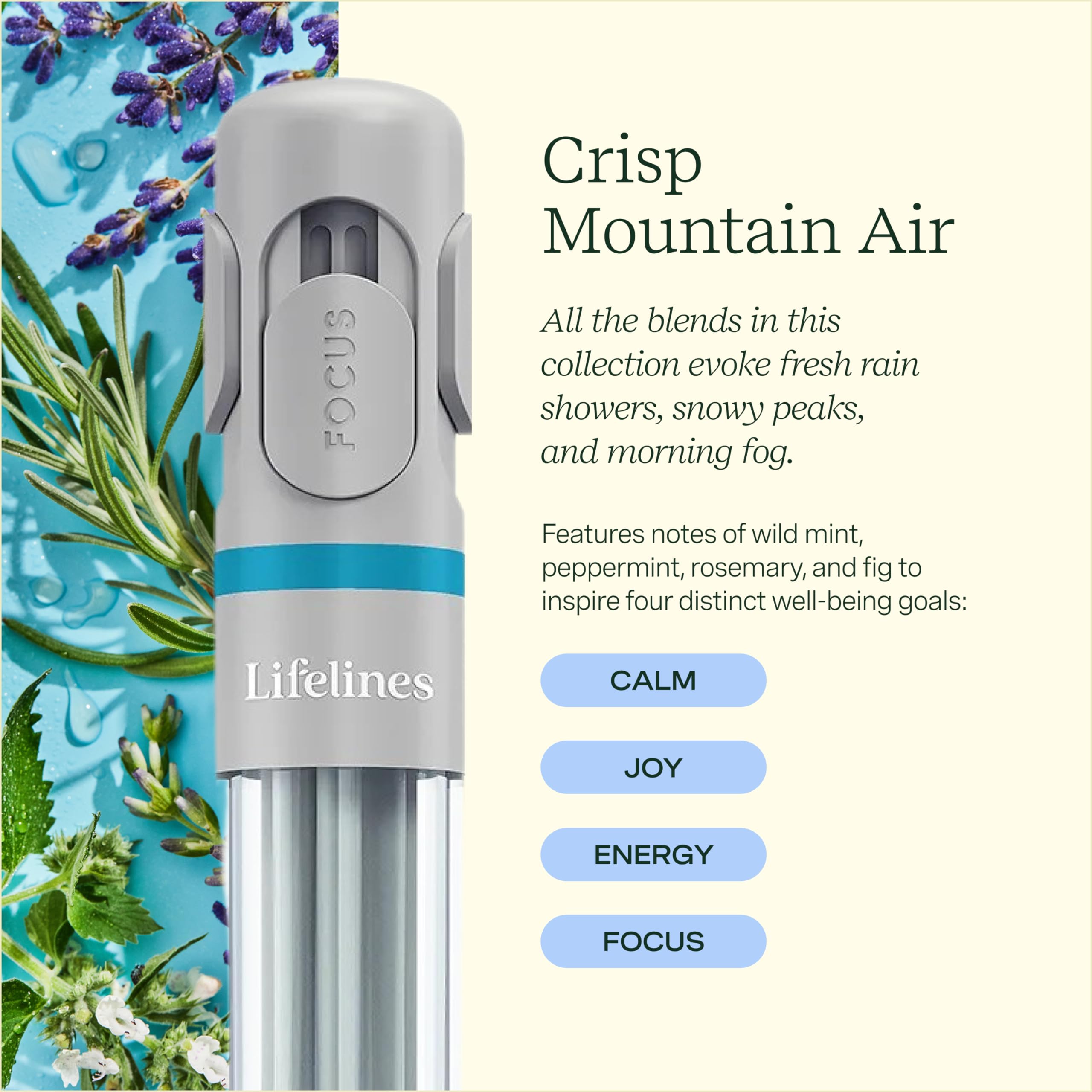 Pen Diffuser in Crisp Mountain Air Essential Oil Blends - Elegant 1.0mm Ballpoint Tip - Black Pen Lifelines uk supplements