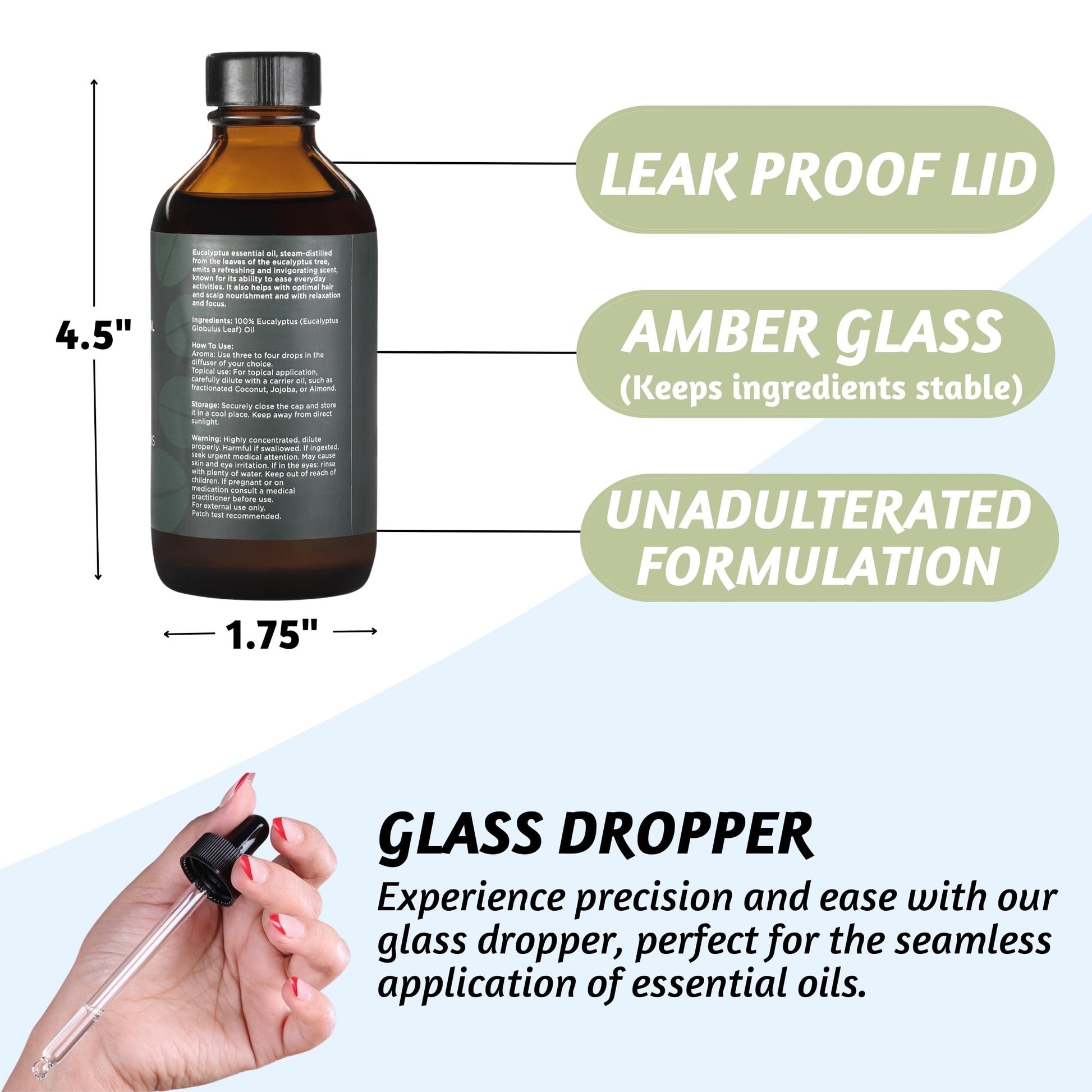 Folkulture Eucalyptus Essential Oil for Diffuser - 4 Fl Oz - 100% Pure, Natural and Undilluted Essential Oil Folkulture uk supplements