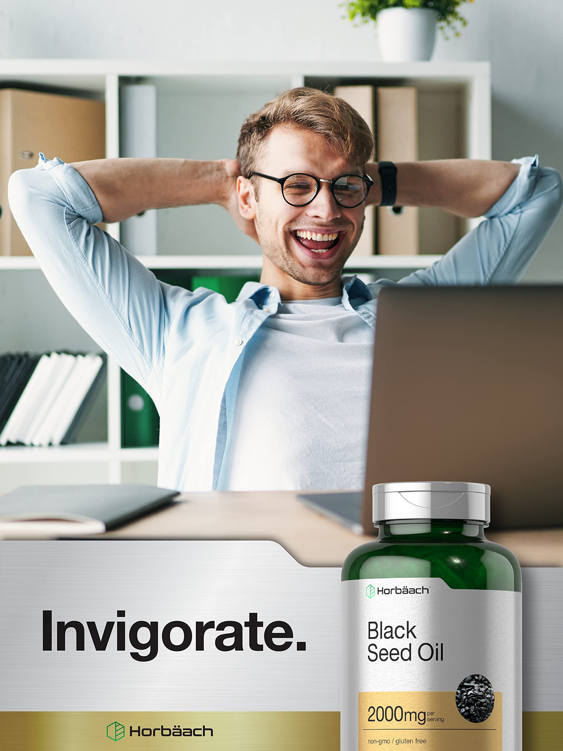 Black Seed Oil 2000mg | 120 Softgel Capsules | Cold Pressed Nigella Sativa Pills Horbäach uk supplements