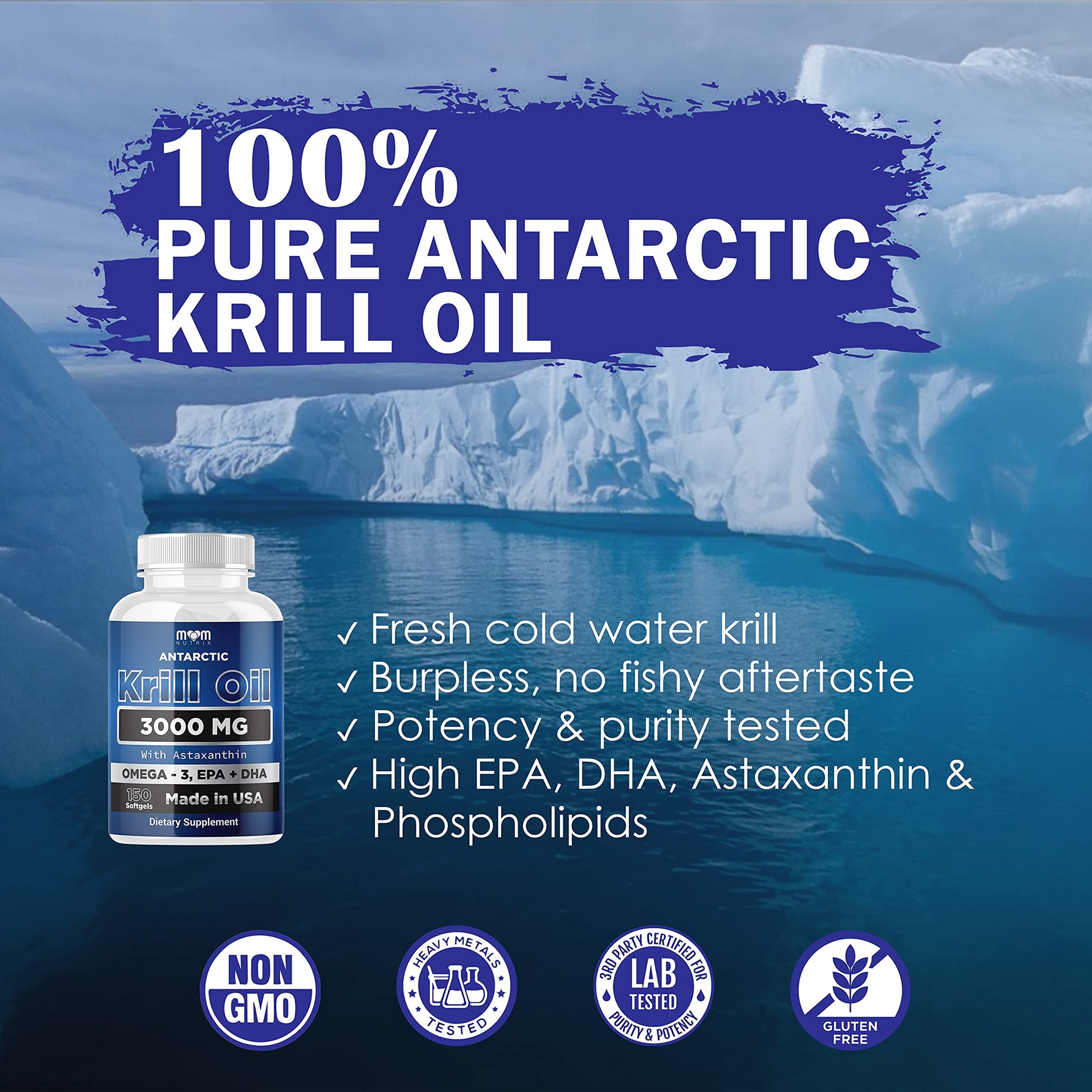 Dr. JOEL'S MOM NUTRIX Antarctic Krill Oil Supplement - 3000 mg Per Serving - 150 Softgel Dr. JOEL'S uk supplements