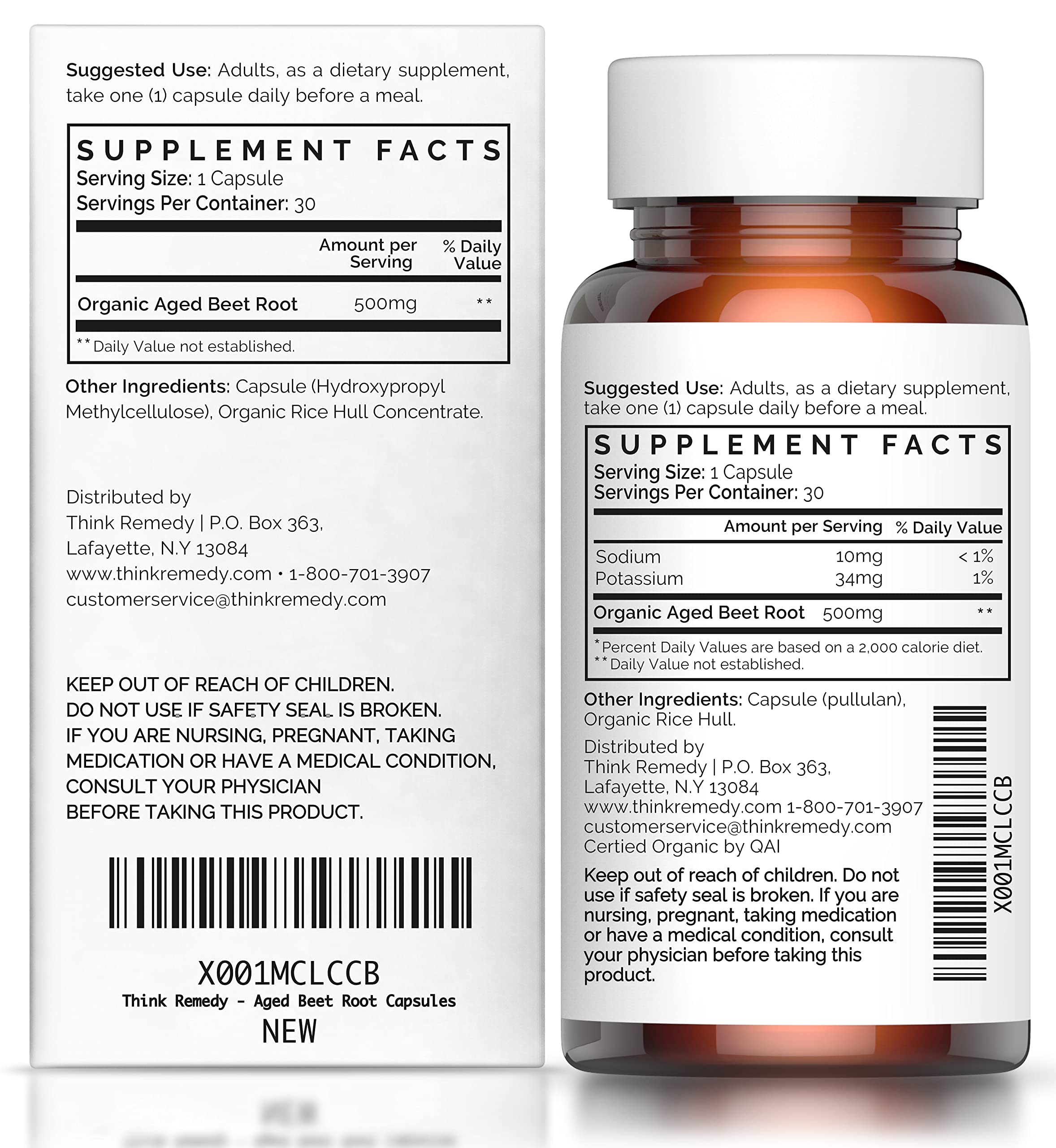 Think Remedy Aged Beet Root Capsules - Beet Pills for Stamina - Organic Beet Root Powder Think Remedy uk supplements