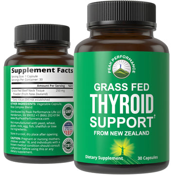 Raw Desiccated Thyroid Supplement. Grass Fed New Zealand Beef Neck & Thyroid Gland Capsules for Women and Men. Ancestral Living Ethically Sourced Bovine Supplements for Energy and Metabolism Support Peak Performance uk supplements