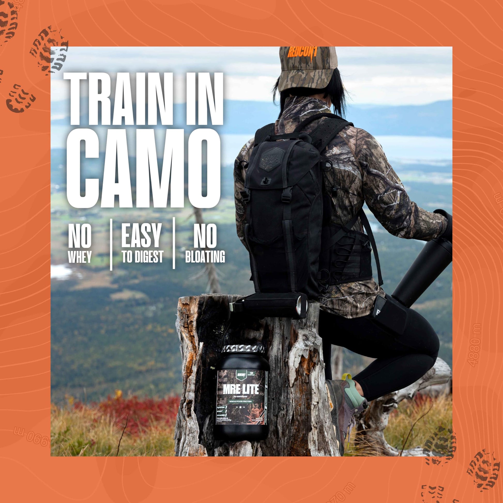 REDCON1 x Mossy Oak MRE Lite Whole Food Protein Powder, Chocolate Moose - Low Carb REDCON1 uk supplements
