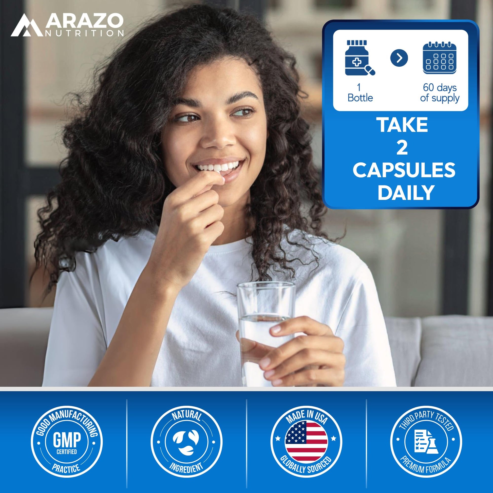 5-HTP 200 MG Per Serving Plus Calcium for Mood, Sleep – Supports Calm and Relaxed Mood – 99% High Purity – 120 Capsules – Arazo Nutrition Arazo Nutrition uk supplements