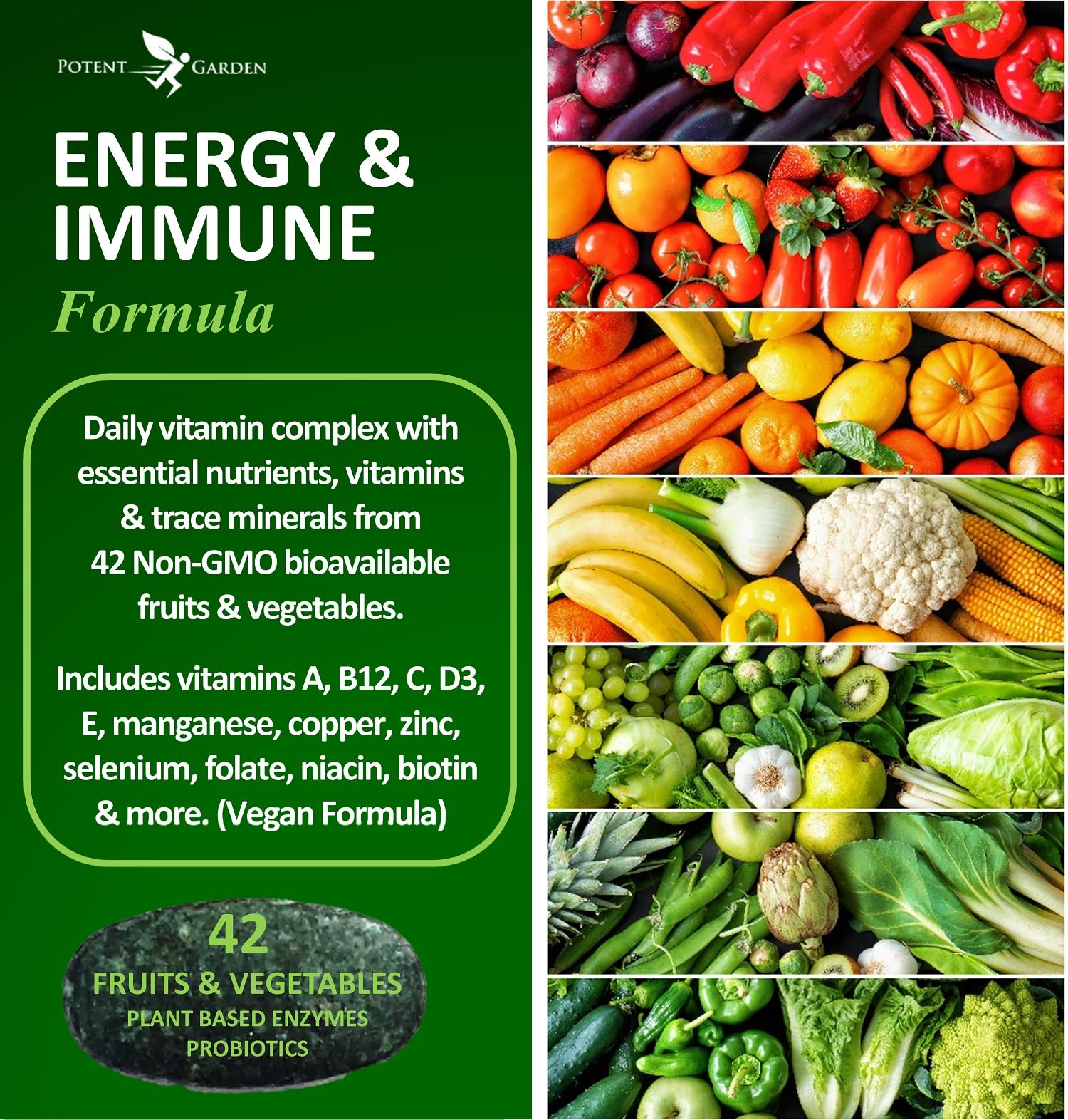 Potent Garden Daily Nutrition Bundle – Superfood Greens + Multivitamin Potent Garden uk supplements