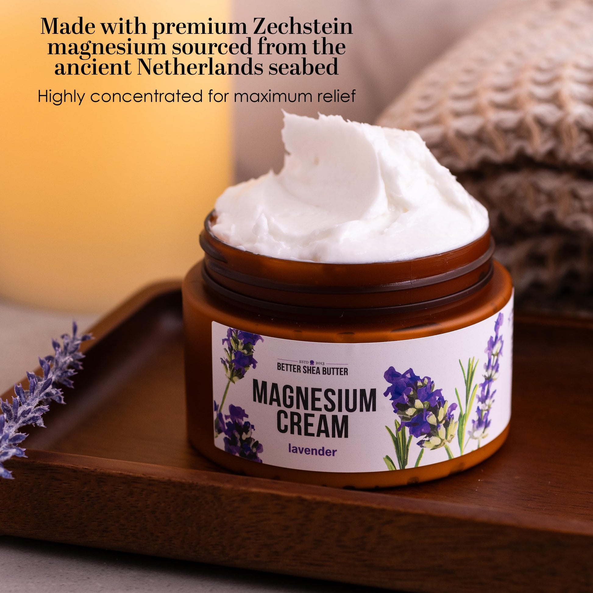 Better Shea Butter Magnesium Cream | Lavender | Relieves Leg Cramps and Muscle Tension | Night Lotion for Pregnancy, Kids and Baby | Handcrafted with Organic Ingredients Better Shea Butter uk supplements