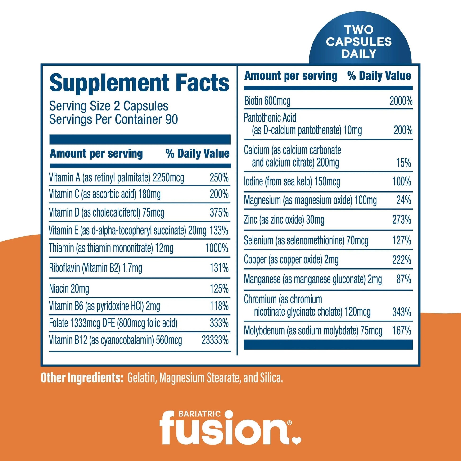 Bariatric Fusion Bariatric Multivitamin Without Iron | Post Bariatric Surgery Patients | Iron Free Bariatric Vitamin Bariatric Fusion uk supplements
