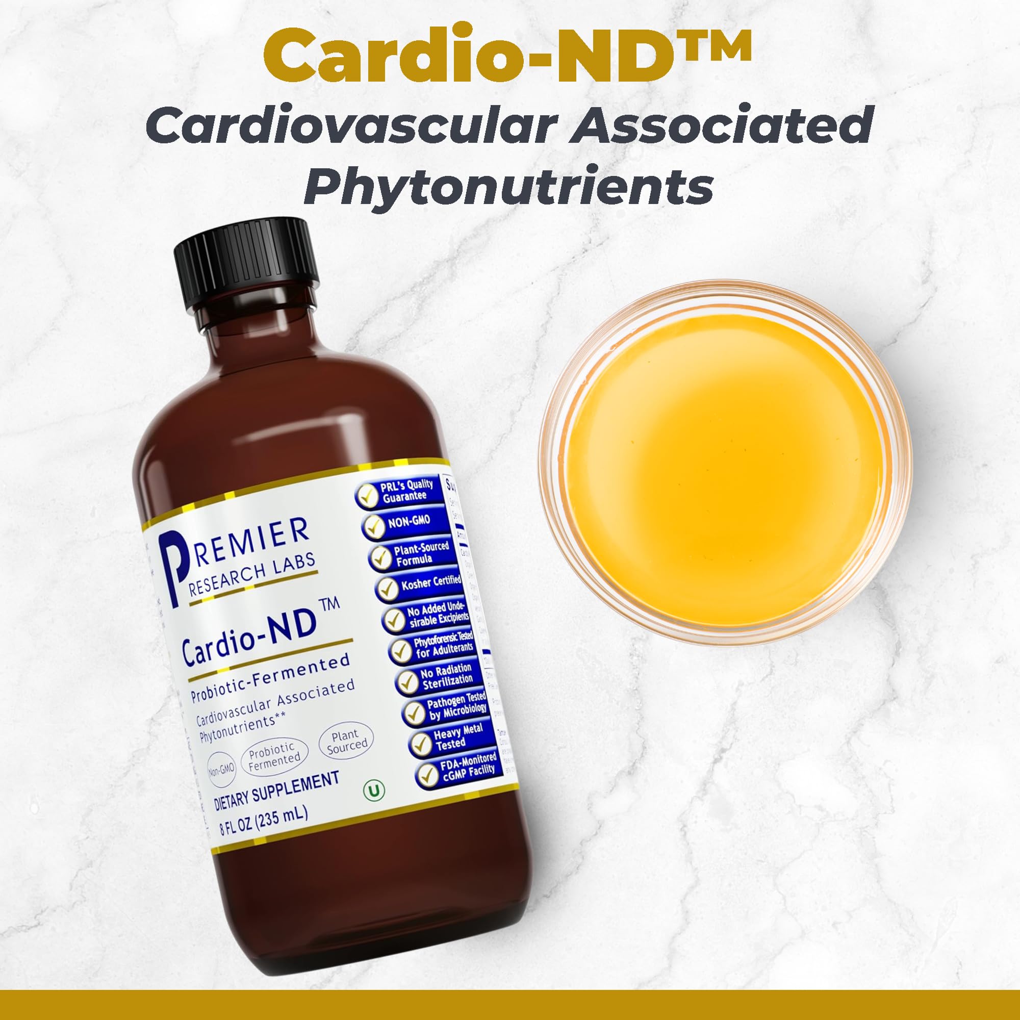 Premier Research Labs Fermented Cardio-ND - Cardio Heart Health, Cardio Support Liquid Fermented in Probiotics for Women, Men, Adults, Supports Heart Health with Hawthorne Berry - 8 fl oz Bottle Premier Research Labs uk supplements