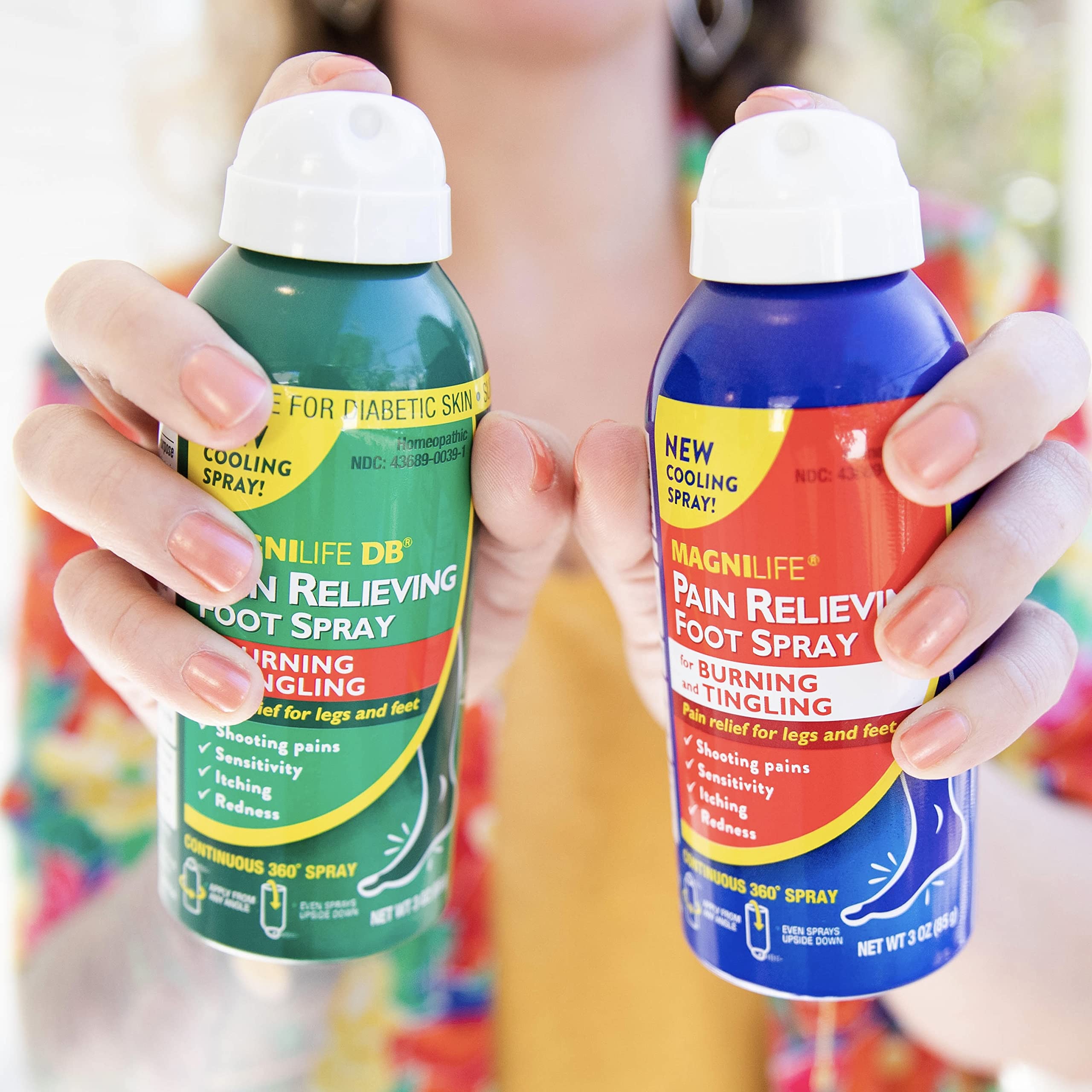 MagniLife Pain Relief Foot Spray, 3 oz, Pain Relief for Burning, Tingling or Sensitivity in Feet and Legs, No Alcohol Cooling Spray Moisturizes Dry, Cracked Heels MagniLife uk supplements