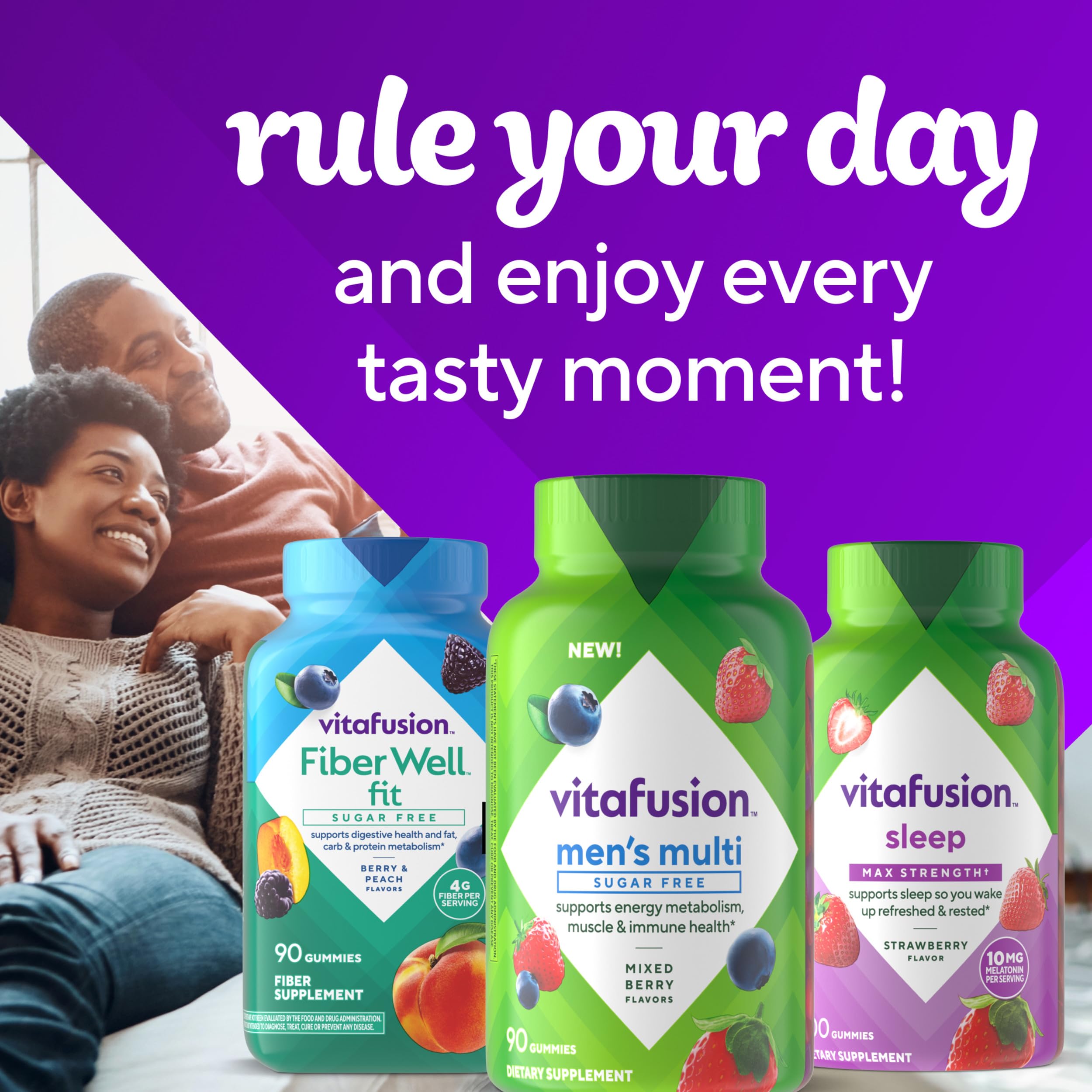 vitafusion Sugar Free Men’s Multi Daily Gummy Multivitamins, Supports Energy Metabolism, Muscle and Immune Health Vitafusion uk supplements