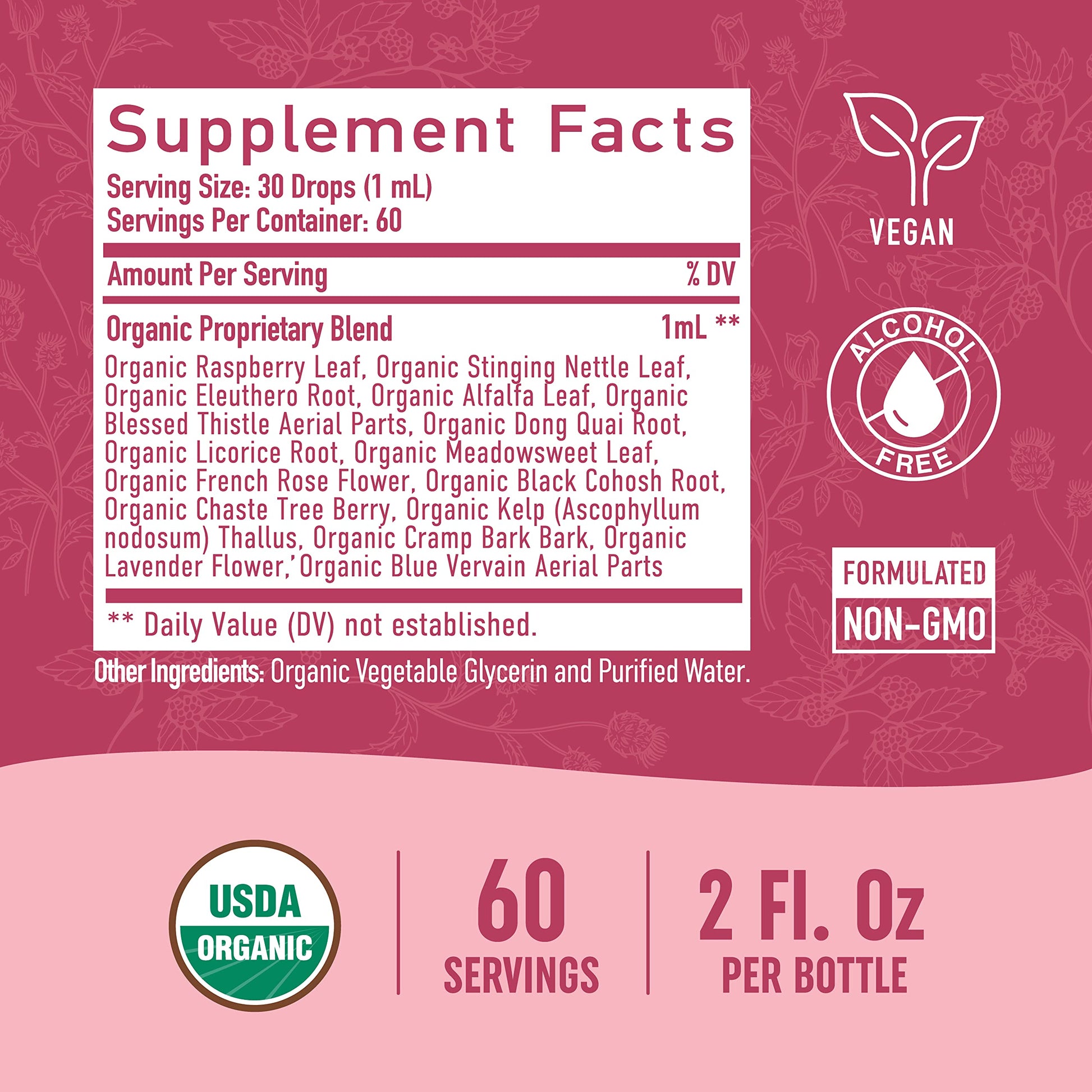 Hormone Balance Liquid Drops | With Stinging Nettle, Black Cohosh, Red Raspberry Leaf SMNutrition uk supplements
