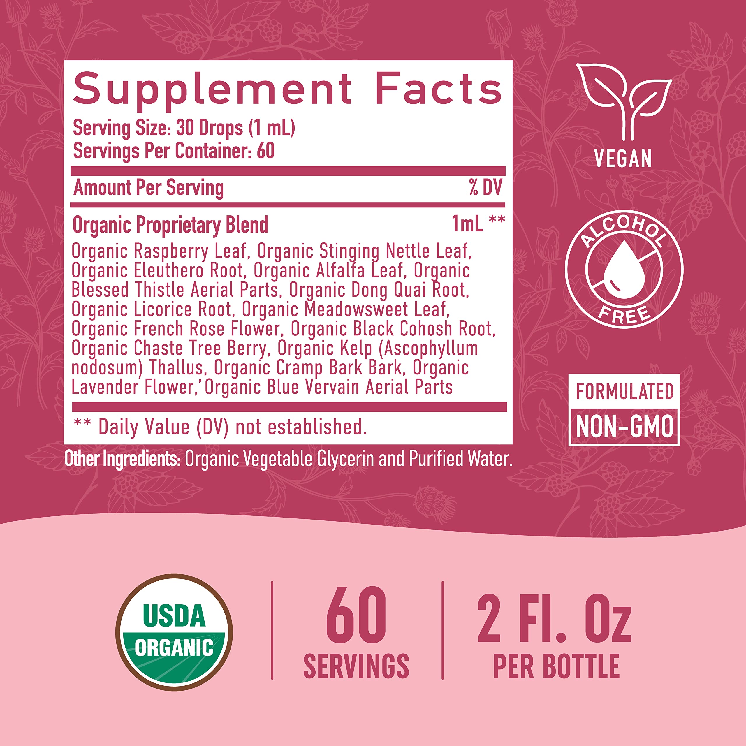 Hormone Balance Liquid Drops | With Stinging Nettle, Black Cohosh, Red Raspberry Leaf SMNutrition uk supplements