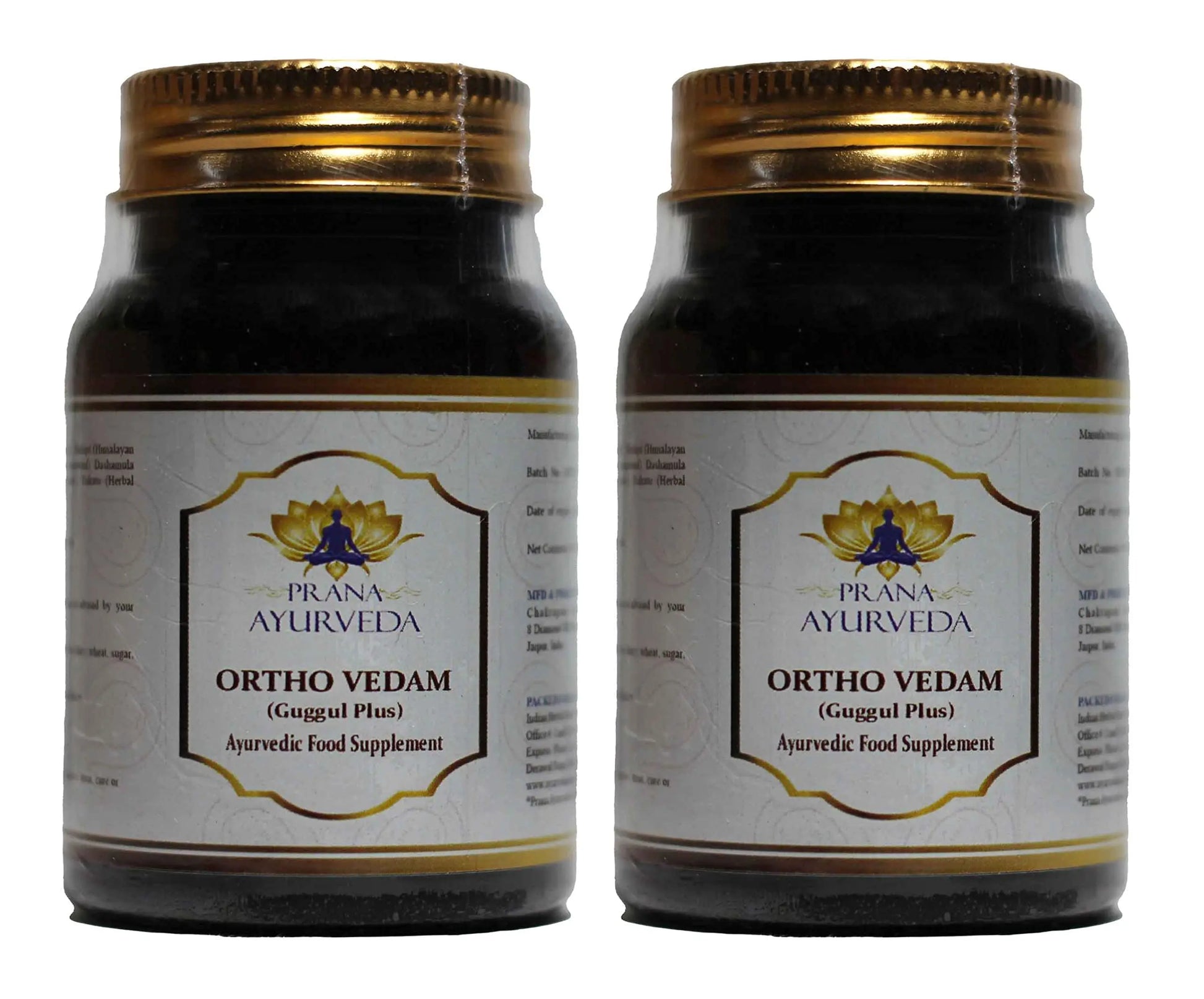 GUGGUL Plus Tablets (Ortho Vedam) 1400mg per Serving - Ayurvedic Supplement for Supporting Comfortable Movement of The Joints and Muscles (2 Packs of 90 Tablets Each) Prana Ayurveda uk supplements