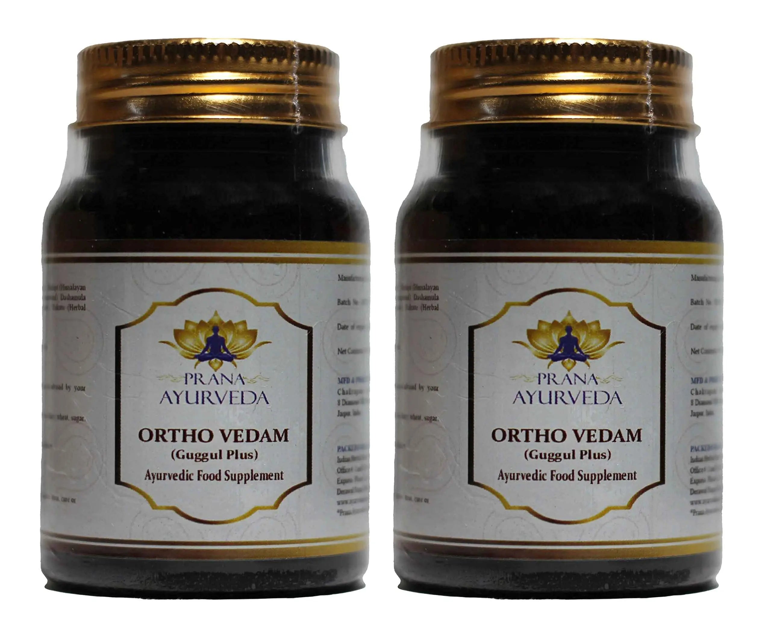 GUGGUL Plus Tablets (Ortho Vedam) 1400mg per Serving - Ayurvedic Supplement for Supporting Comfortable Movement of The Joints and Muscles (2 Packs of 90 Tablets Each) Prana Ayurveda uk supplements