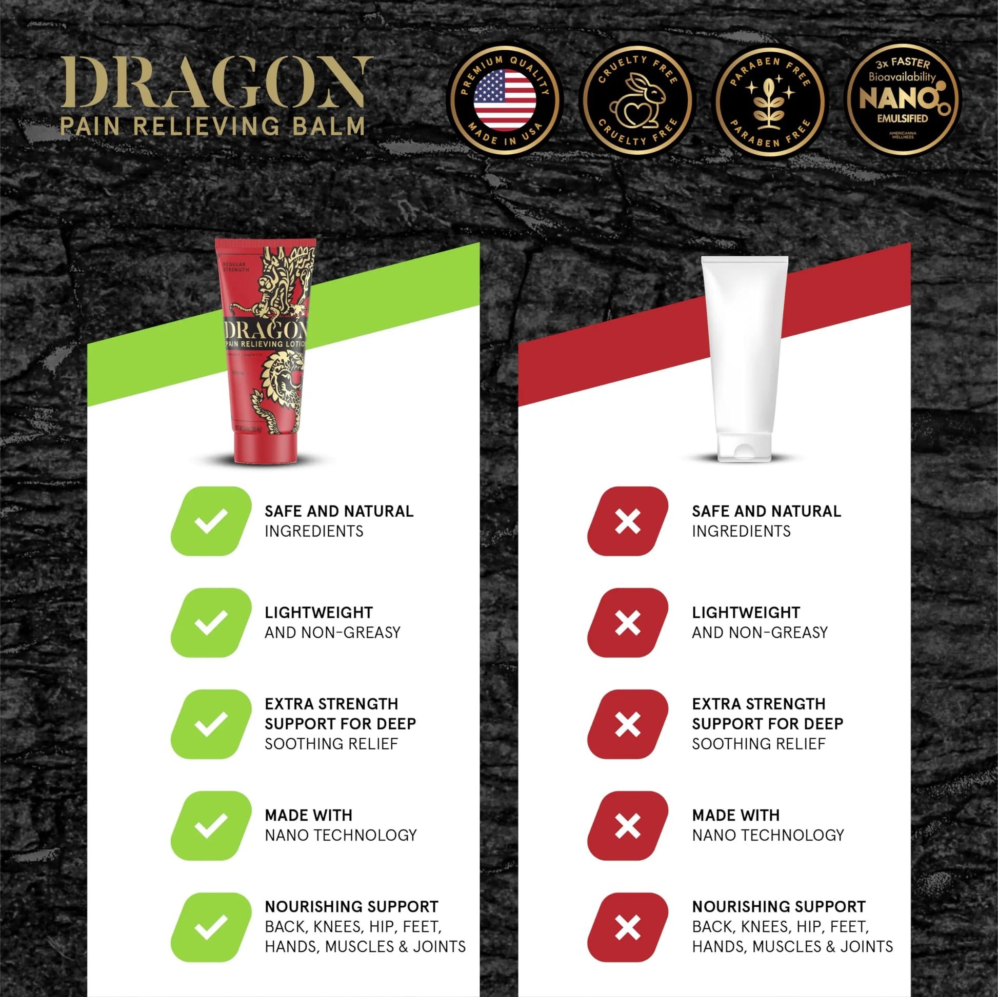 Americanna Wellness Dragon Lotion 3.4oz Regular Red Americanna Wellness uk supplements