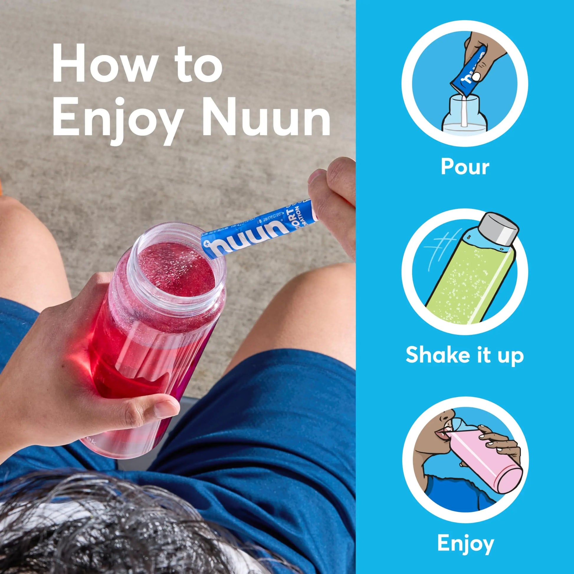 Nuun Sport Electrolyte Powder Packets with Magnesium, Calcium, Potassium, Chloride, and Sodium, Hydration Packets for On-the-Go, Pink Lemonade Flavor, Gluten Free & Vegan, Nuun uk supplements