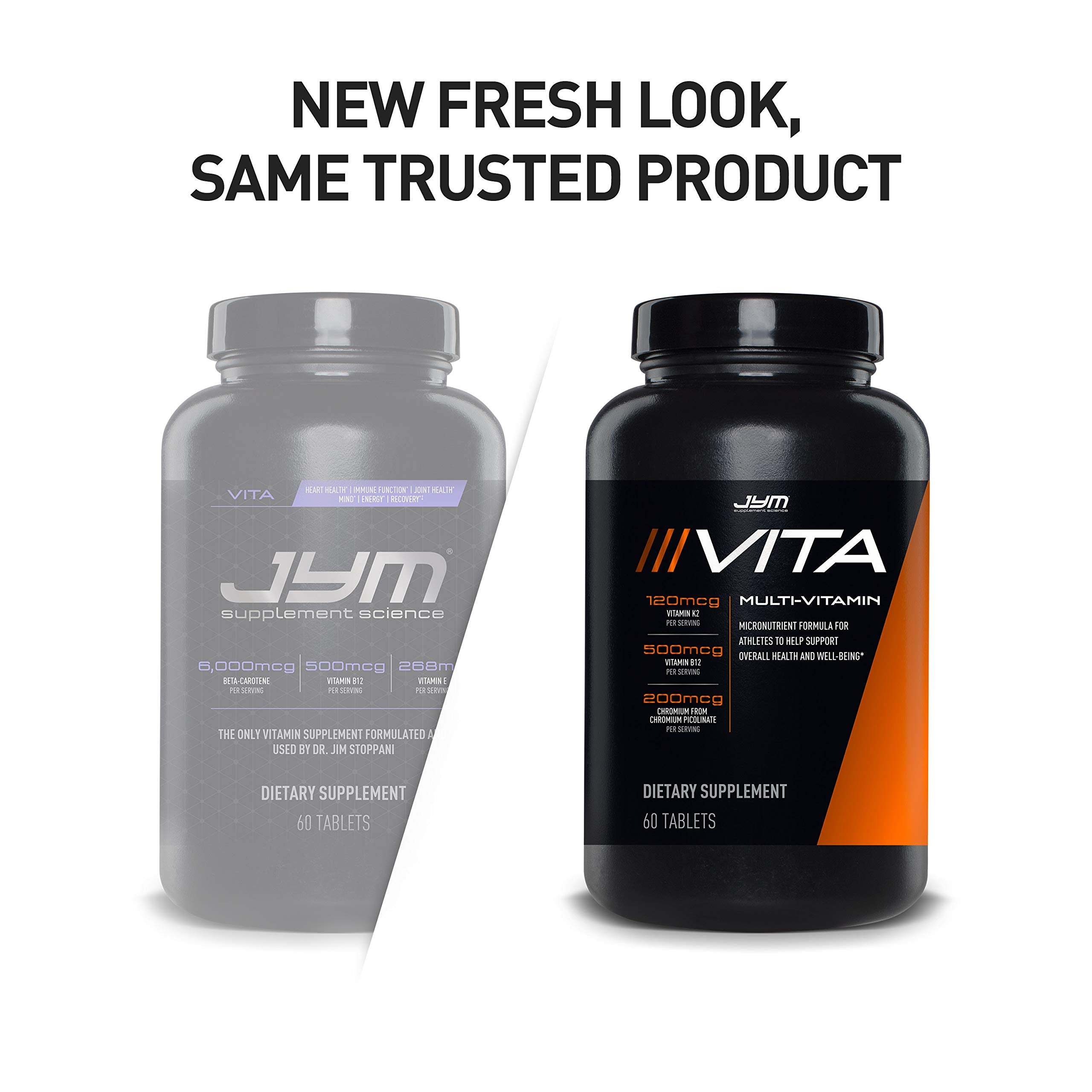 JYM Supplement Science Vita JYM Sports Multivitamin & Mineral Support, Vitamin A, C, B6, B12, E, K, Boron, Biotin, Potassium 60 Tablets JYM Supplement Science uk supplements