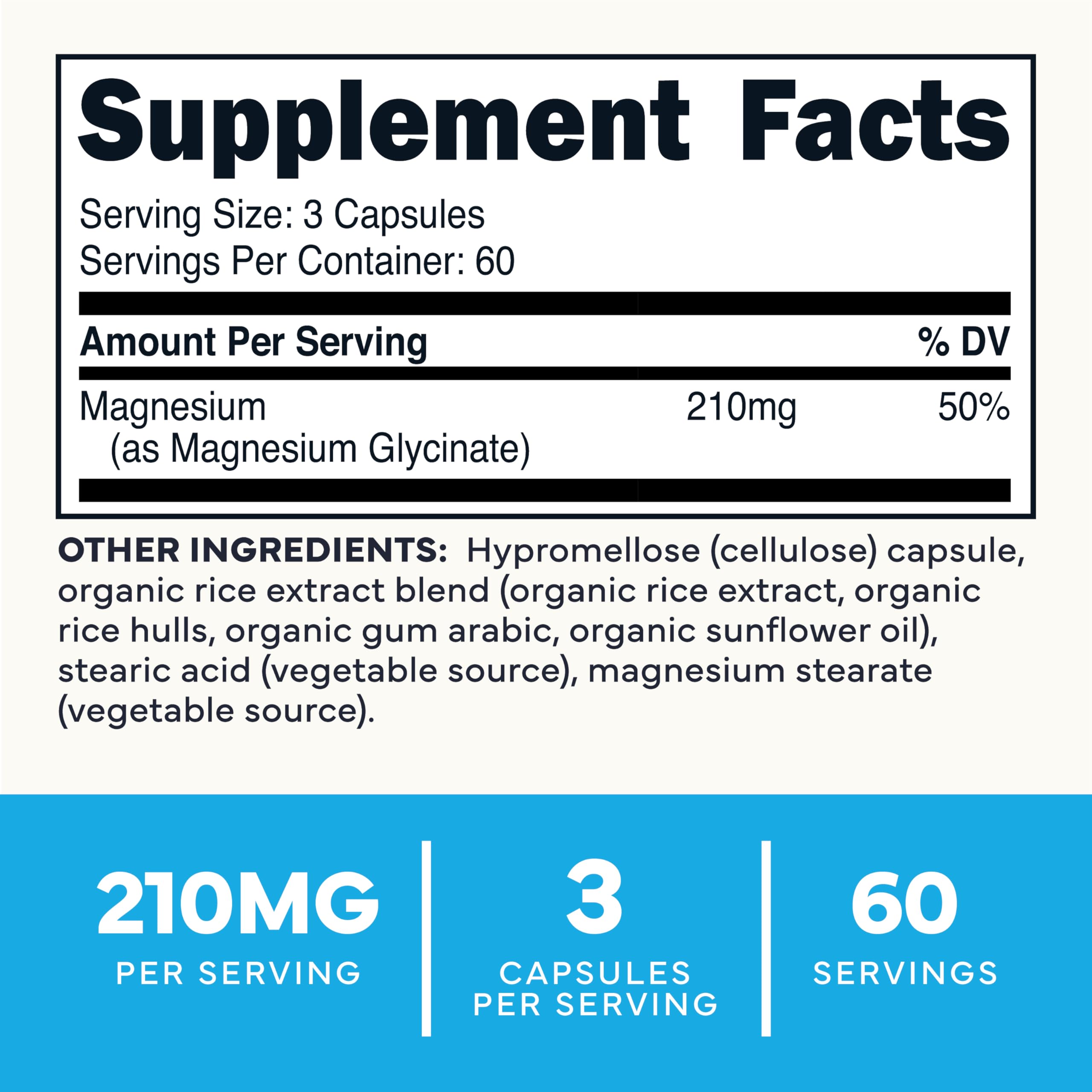 Type Zero Magnesium Glycinate (210mg | 180 Capsules) Pure, Non-GMO, Gluten Free, Natural High Absorption Magnesium Supplement Type Zero uk supplements