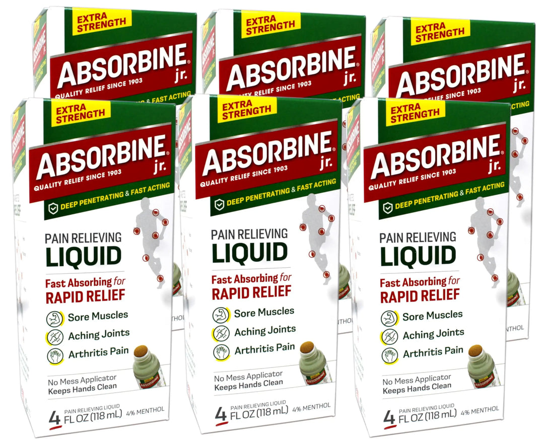 Absorbine Plus Pain Relieving Liquid - 4 oz, Pack of 6. ABSORBINE JR. uk supplements
