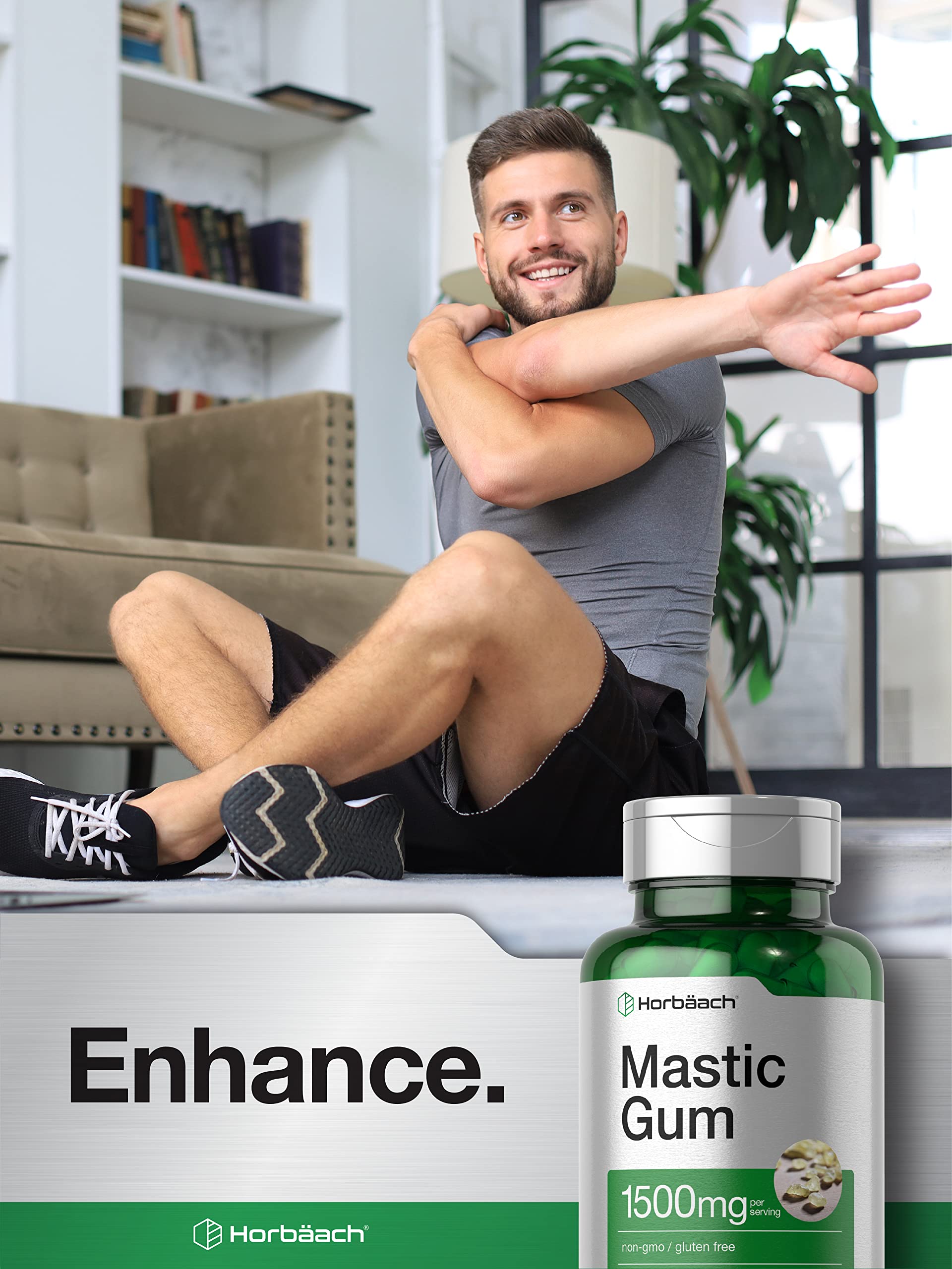 Mastic Gum Capsules 1500mg 100 Count | Non-GMO & Gluten Free | by Horbaach Horbäach uk supplements