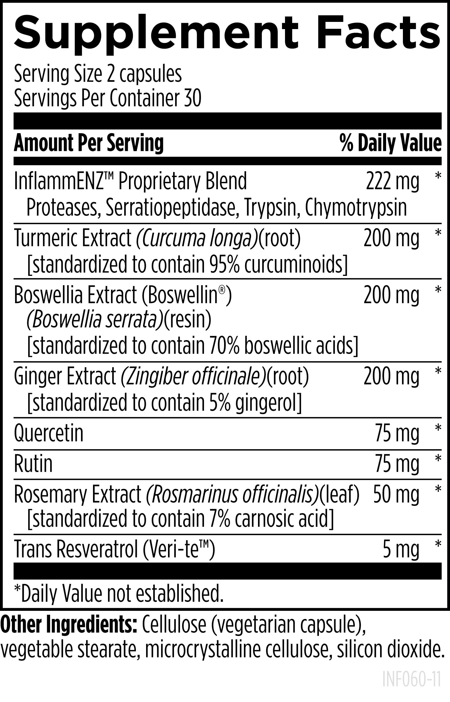 Designs for Health Inflammatone - Turmeric Supplements with Proteolytic Enzymes, Boswellia, Quercetin & Resveratrol (60 Capsules) Designs for Health uk supplements