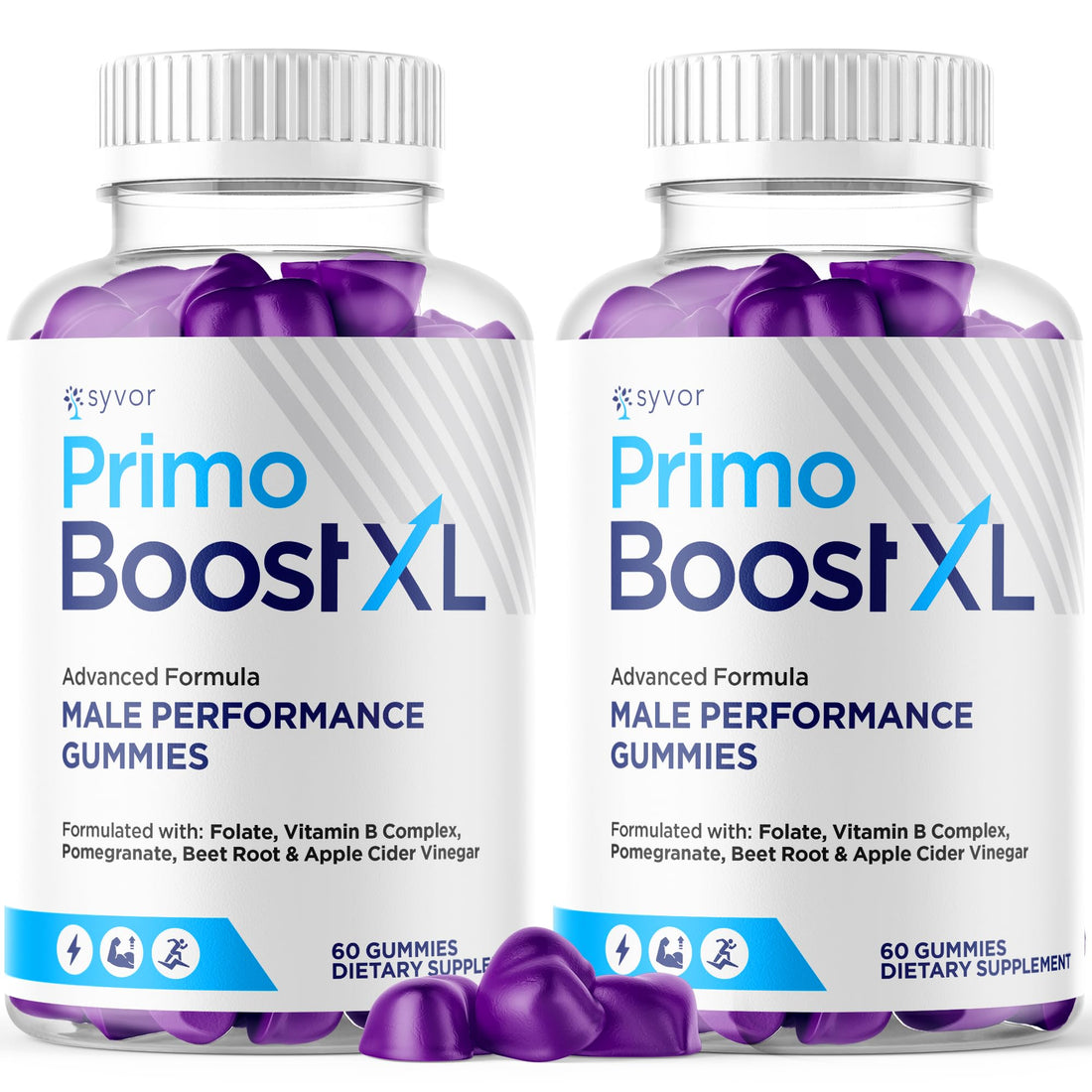 (2 Pack) Primo Boost XL Gummies, Official Primo Boost XL Gummys with All Natural Ingredients, Advanced PrimoBoost Health & Wellness Formula with Max Strength Active Lifestyle Vitamins (120 Gummies) Syvor uk supplements