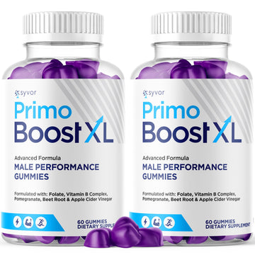 (2 Pack) Primo Boost XL Gummies, Official Primo Boost XL Gummys with All Natural Ingredients, Advanced PrimoBoost Health & Wellness Formula with Max Strength Active Lifestyle Vitamins (120 Gummies) Syvor uk supplements