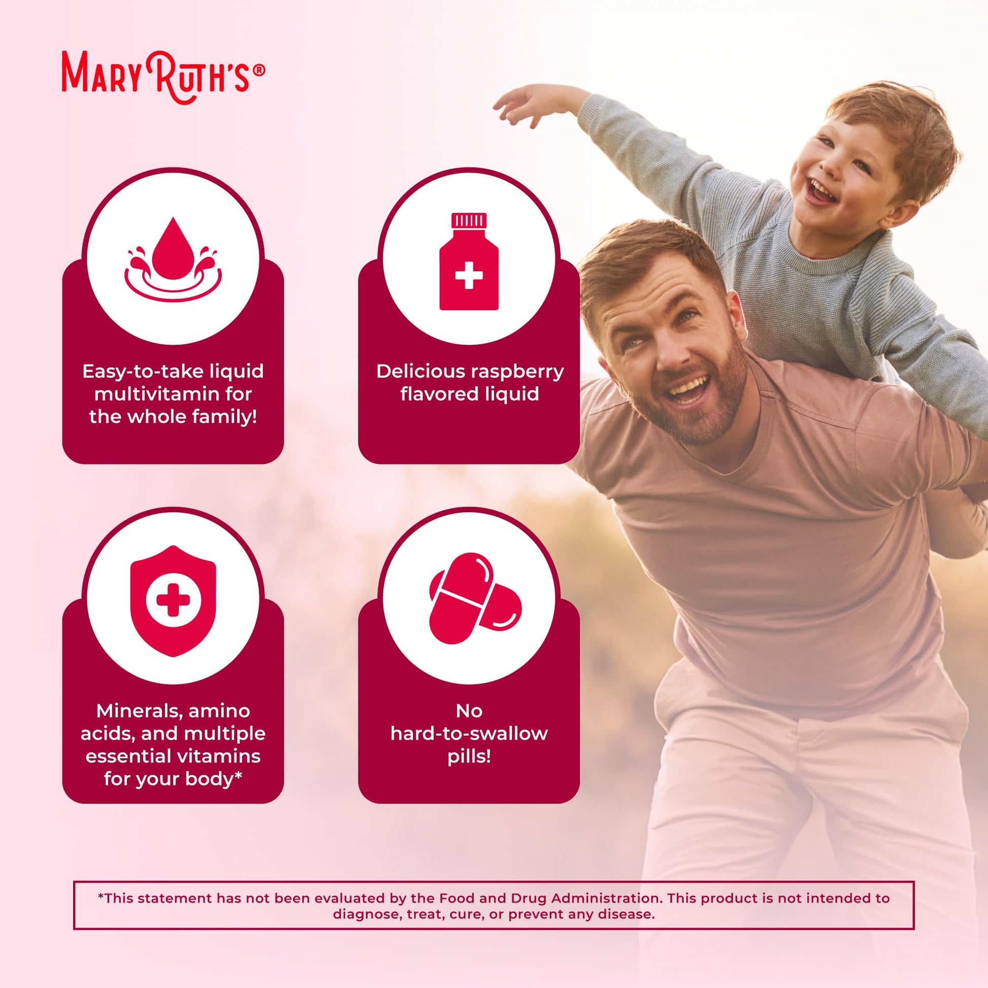 MARYRUTH'S Liquid Morning Multivitamin for Women, Men & Kids | Vitamin A C D E B6 B12 Biotin Zinc | Beauty | Vegan | Non-GMO | Gluten Free | 32 Servings MARYRUTH'S uk supplements