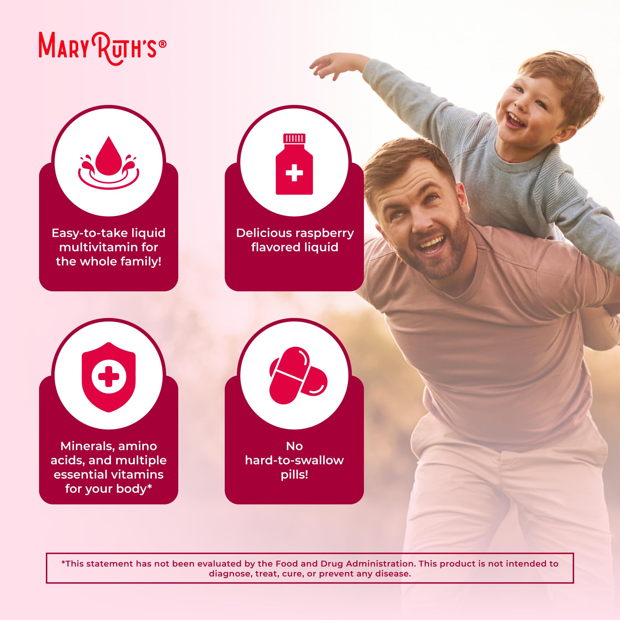 MARYRUTH'S Liquid Morning Multivitamin for Women, Men & Kids | Vitamin A C D E B6 B12 Biotin Zinc | Beauty | Vegan | Non-GMO | Gluten Free | 32 Servings MARYRUTH'S uk supplements