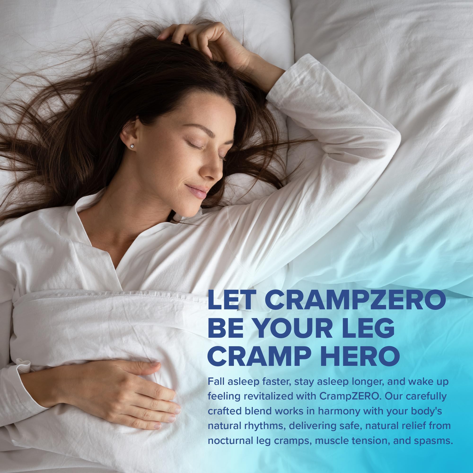 CrampZero Magnesium for Leg Cramps at Night – Potassium Magnesium Supplement with Calcium and Vitamin D3, Supports Muscle Relaxation and Function, Night Leg Cramps Relief, 60 Capsules CrampZero uk supplements
