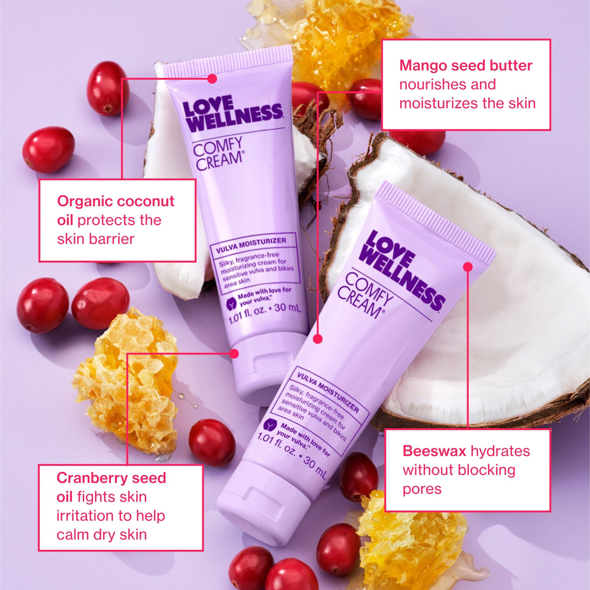 Love Wellness Comfy Cream Vulva & Vaginal Moisturizer - 1.01 oz Love Wellness uk supplements