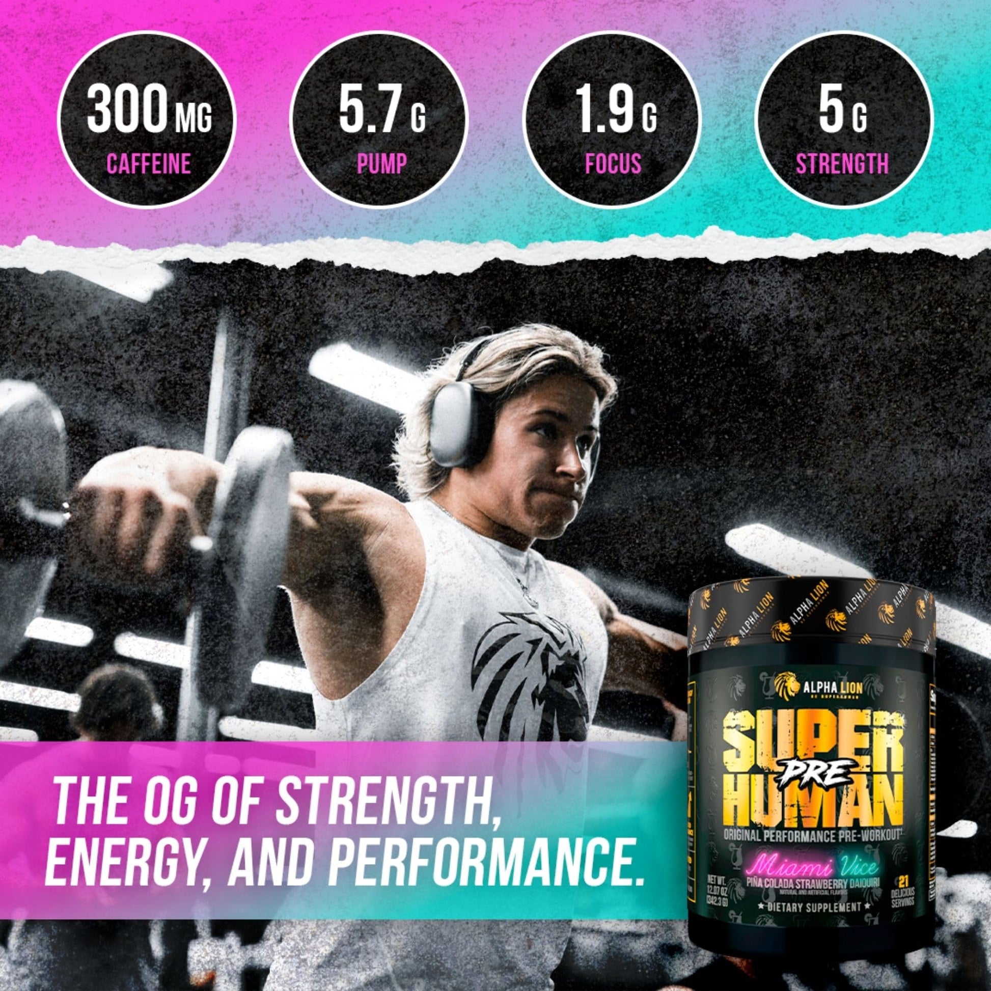 ALPHA LION Superhuman Pre Workout Powder & Post Workout Recovery Bundle, Sustained ALPHA LION uk supplements