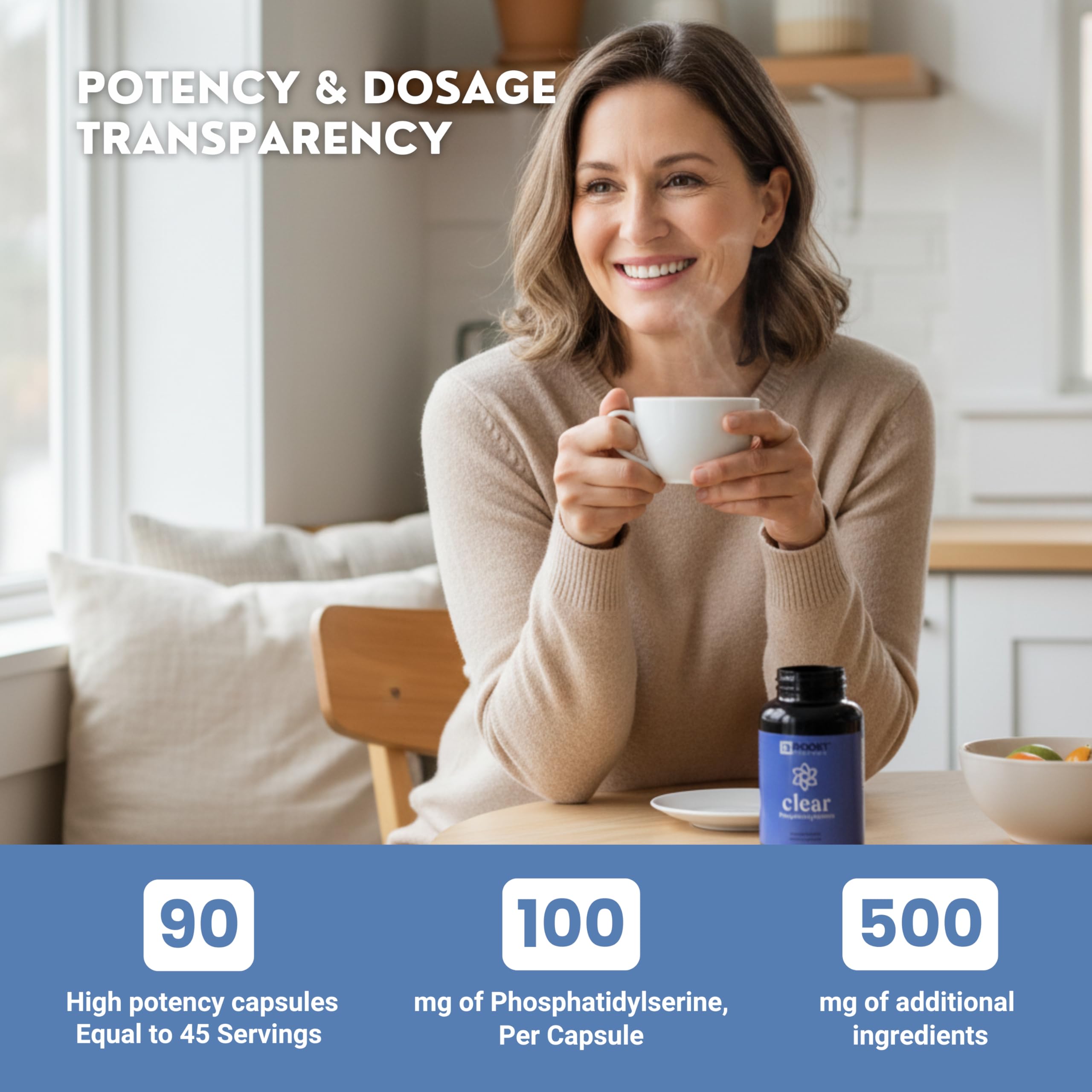 BoostCeuticals Phosphatidylserine 100mg with Ginkgo DMAE Gotu Kola - Memory, Stress & Cortisol Support, Cognitive Focus, Sleep Health, Brain Function Supplement, 90 Capsules BoostCeuticals uk supplements