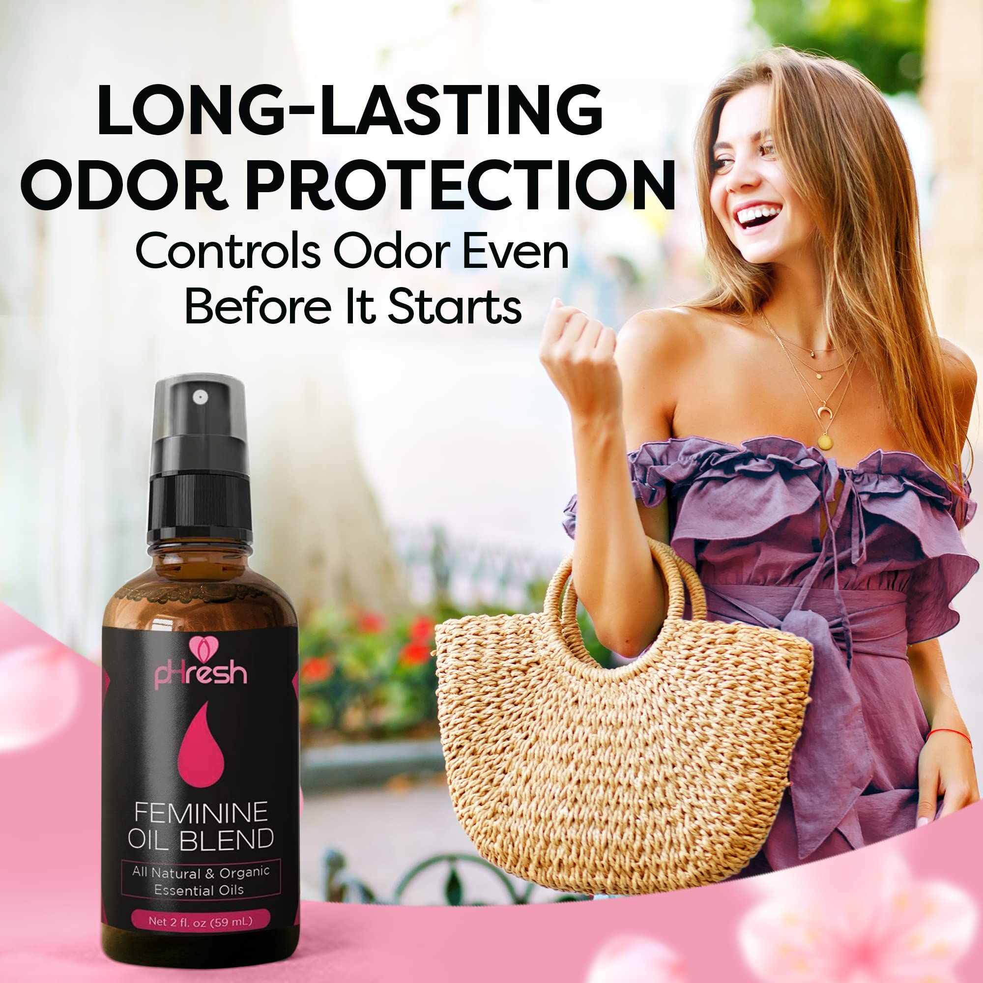 pHresh Feminine Spray - 100% All Natural Yoni Oil for Women - with Tea Tree, Lemongrass, Orange Essential Oils ACE NUTRITION uk supplements