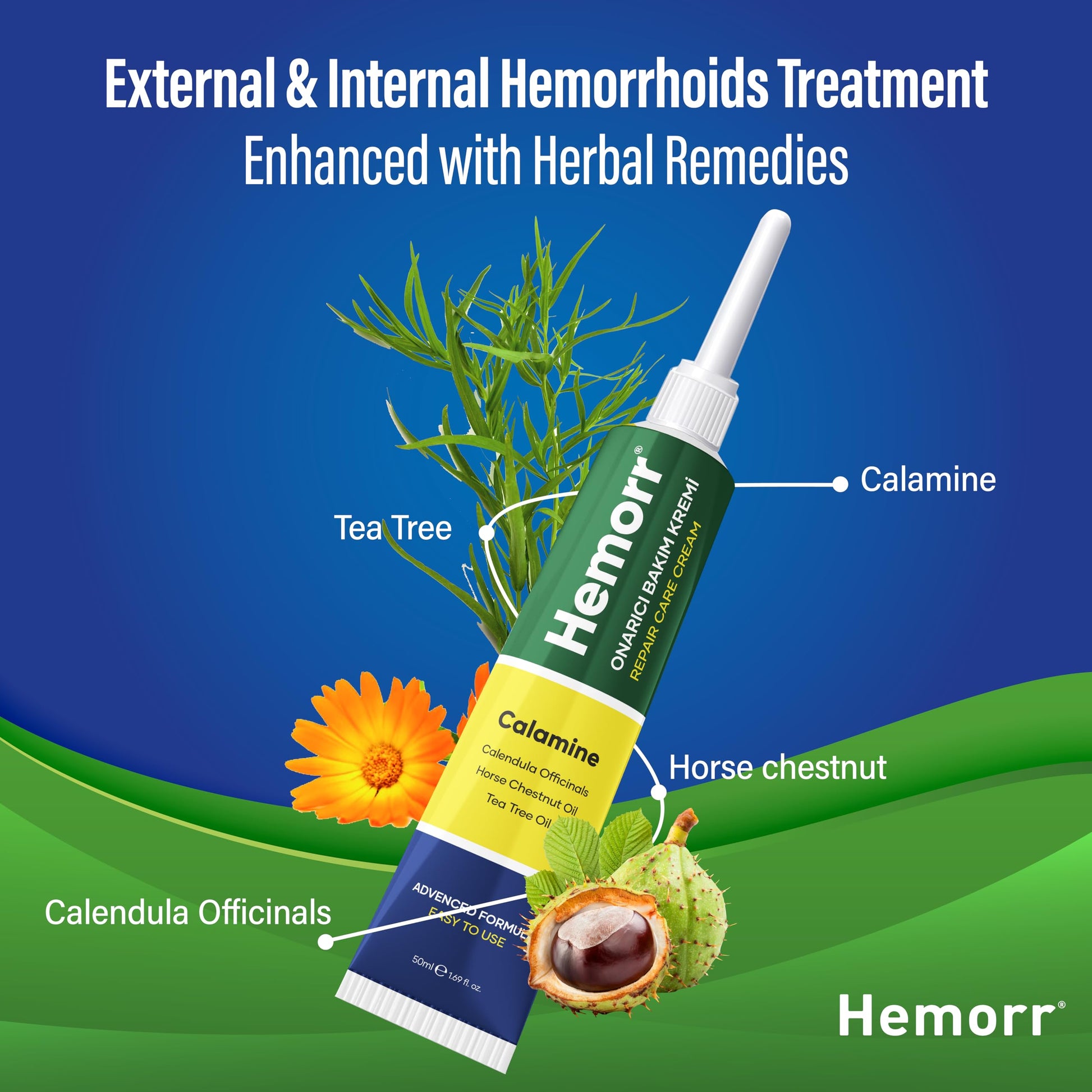 Hemorr Hemorrhoid Treatment Cream with Horse Chestnut, Calendula Oil, Zinc Oxide & Tea Tree Oil – Fast Relief for Pain, Swelling, Itching & Discomfort – Natural Healing & Soothing Formula 1.69 Oz Hemorr uk supplements